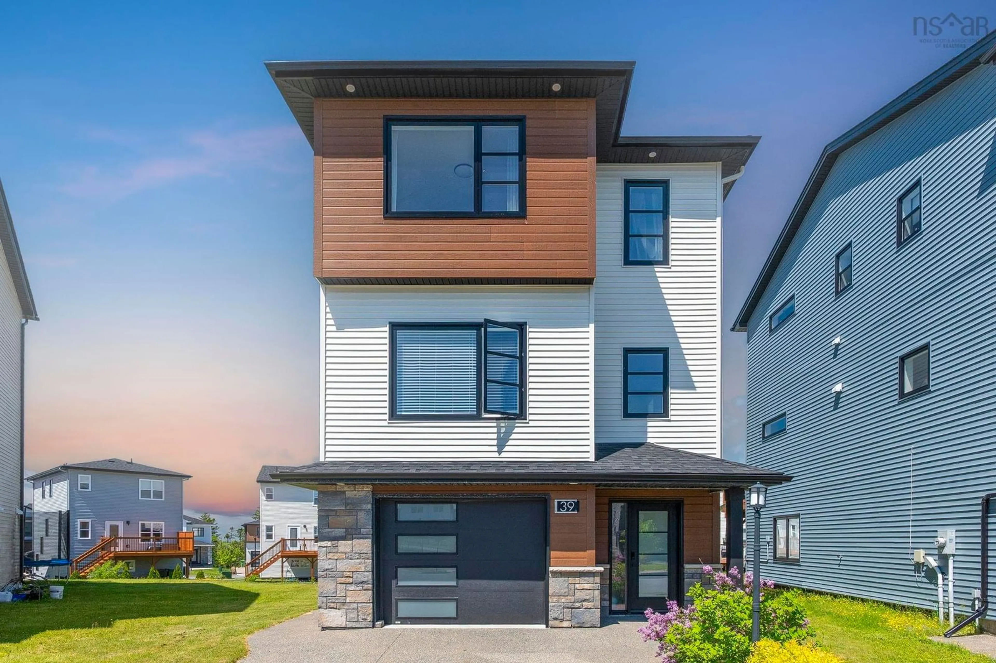 Home with vinyl exterior material, street for 39 Chardonnay Crt, Timberlea Nova Scotia B3T 0J4