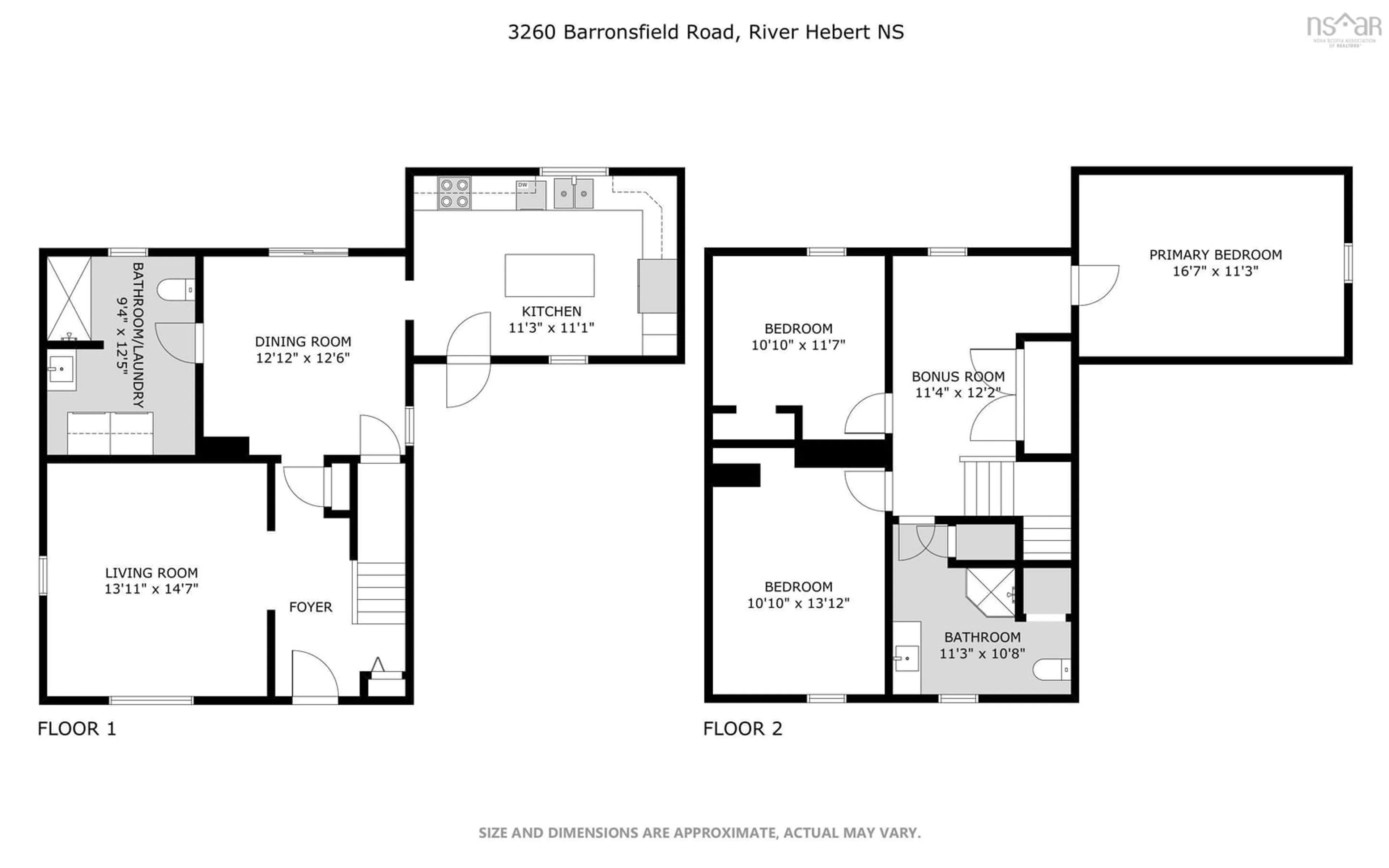 Floor plan for 3260/3250 Barronsfield Rd, River Hebert Nova Scotia B0L 1G0