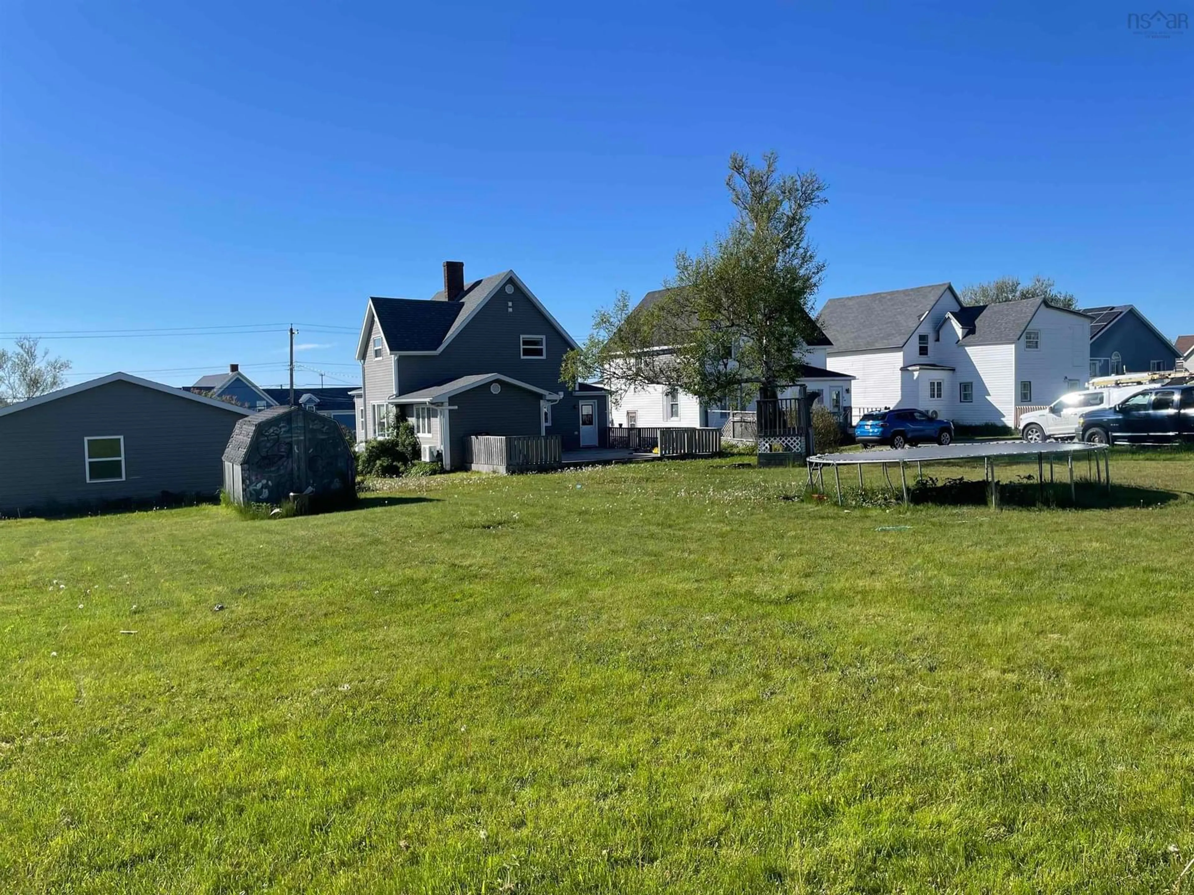 A pic from outside/outdoor area/front of a property/back of a property/a pic from drone, street for 140 Blackett St, Glace Bay Nova Scotia B1A 1E5
