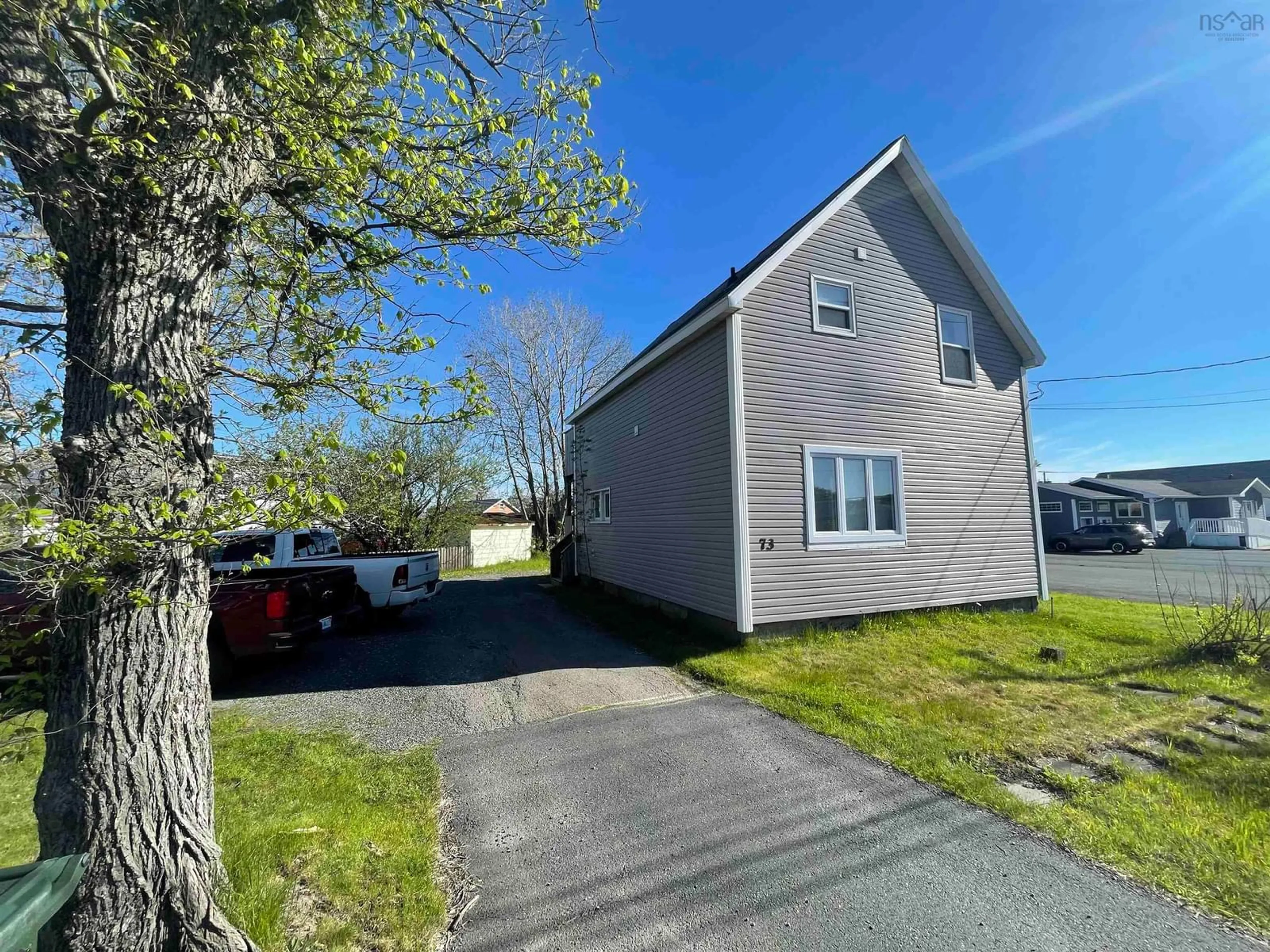 A pic from outside/outdoor area/front of a property/back of a property/a pic from drone, street for 73 Reserve St, Glace Bay Nova Scotia B1A 4W3