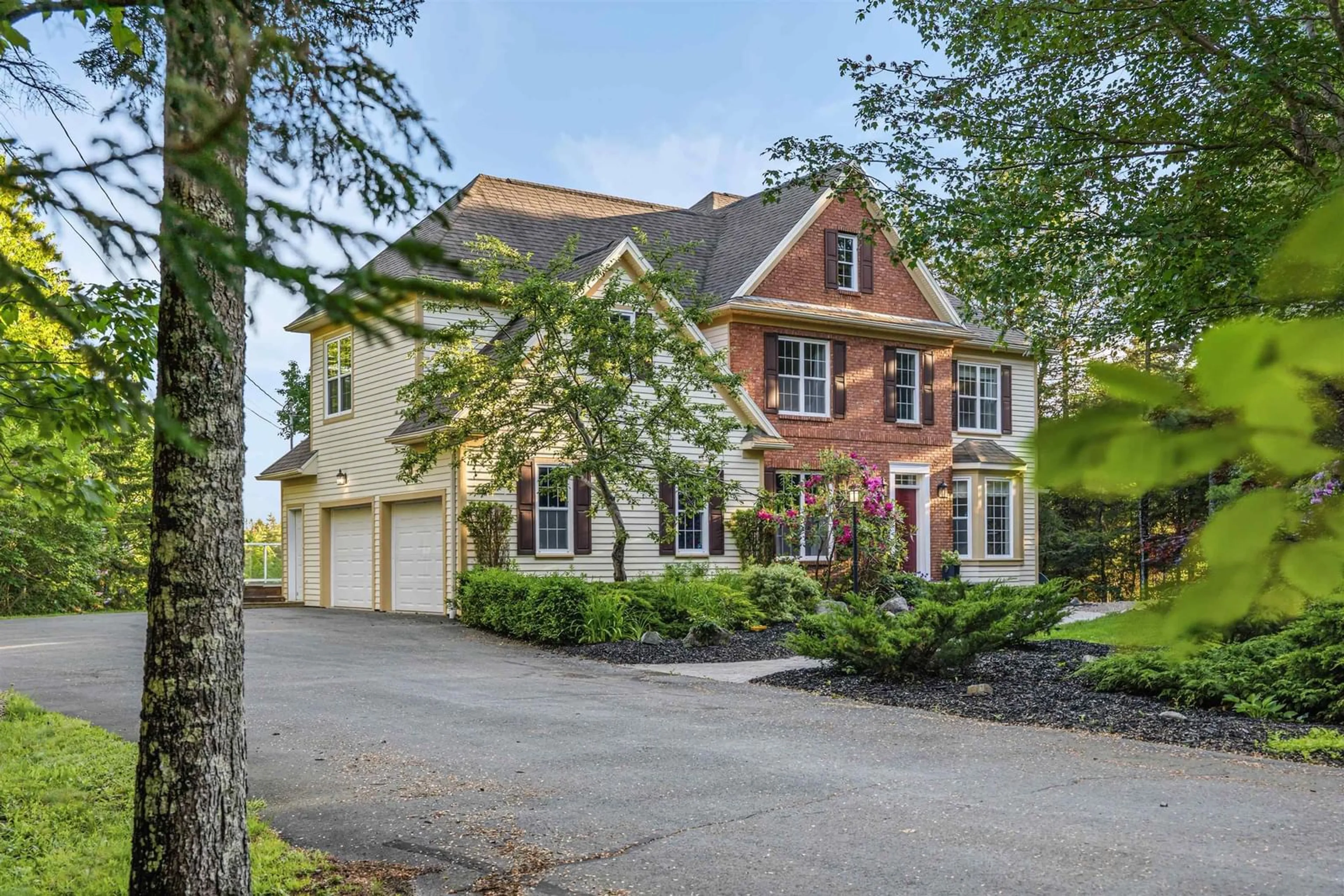Home with brick exterior material, street for 105 Lakeshore Dr, Hammonds Plains Nova Scotia B4B 1X1