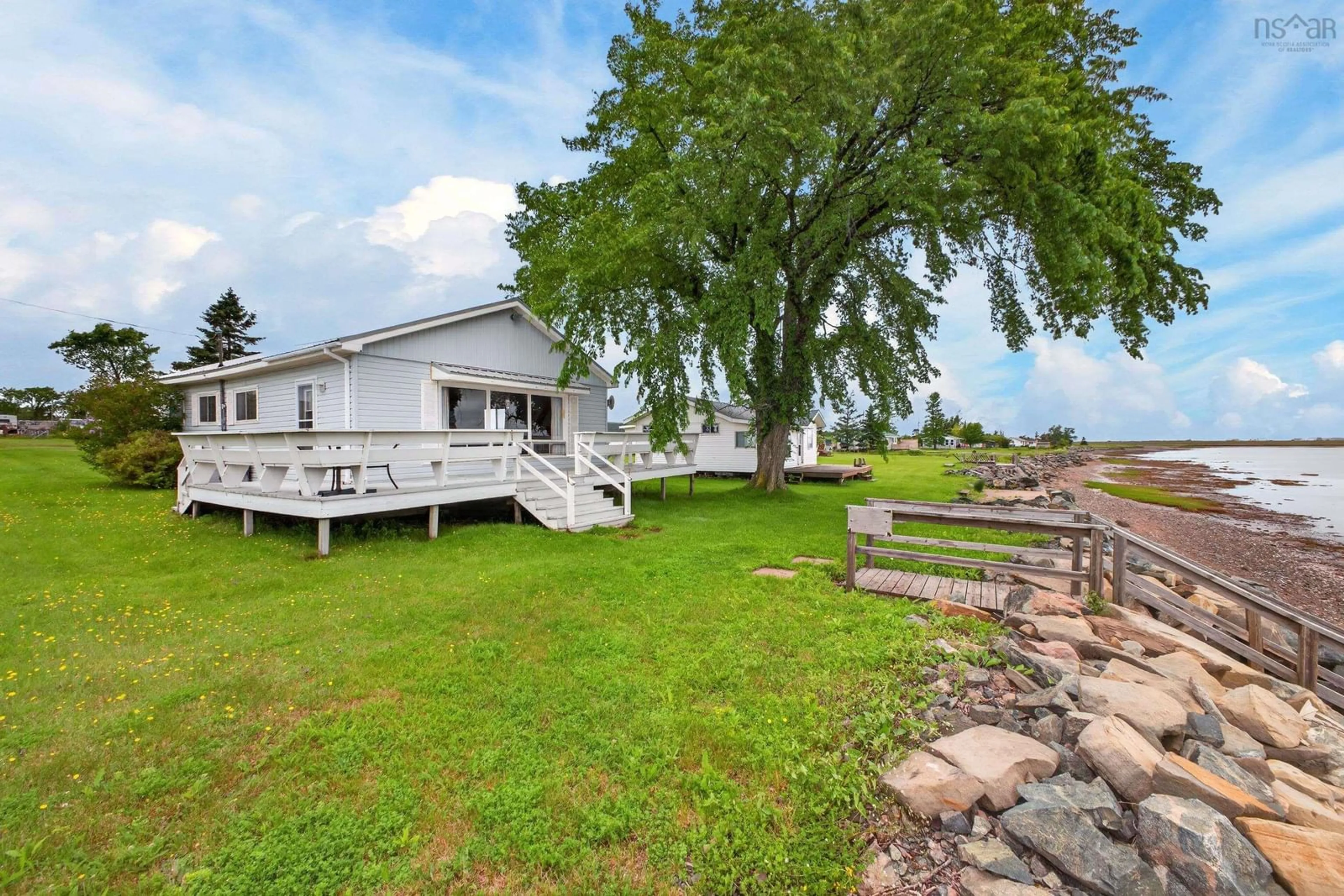 A pic from outside/outdoor area/front of a property/back of a property/a pic from drone, water/lake/river/ocean view for 52 Poplar Lane Lane, Brule Point Nova Scotia B0K 1V0