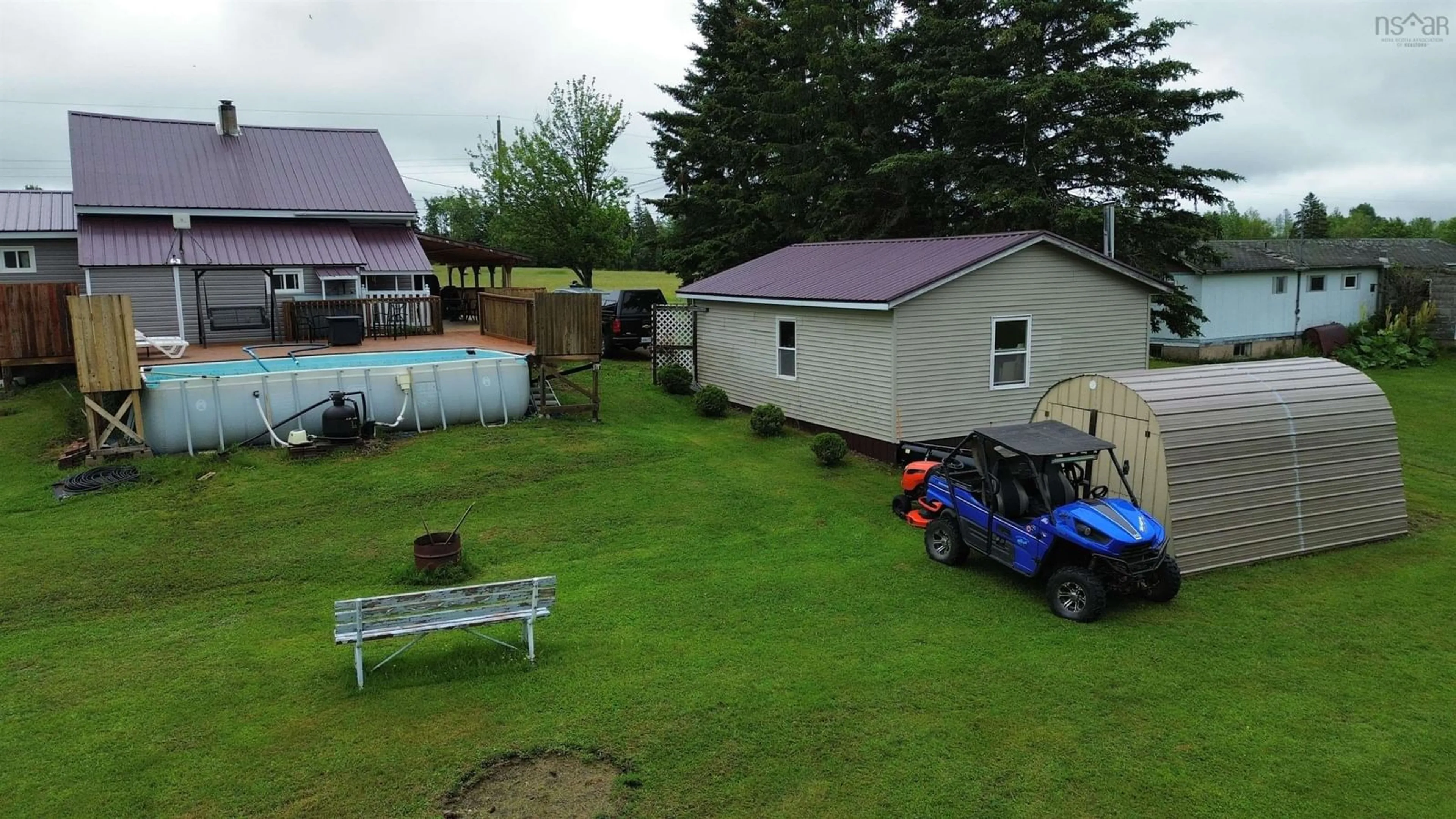 A pic from outside/outdoor area/front of a property/back of a property/a pic from drone, unknown for 3001 368 Hwy, Fountain Road Nova Scotia B0K 1Y0