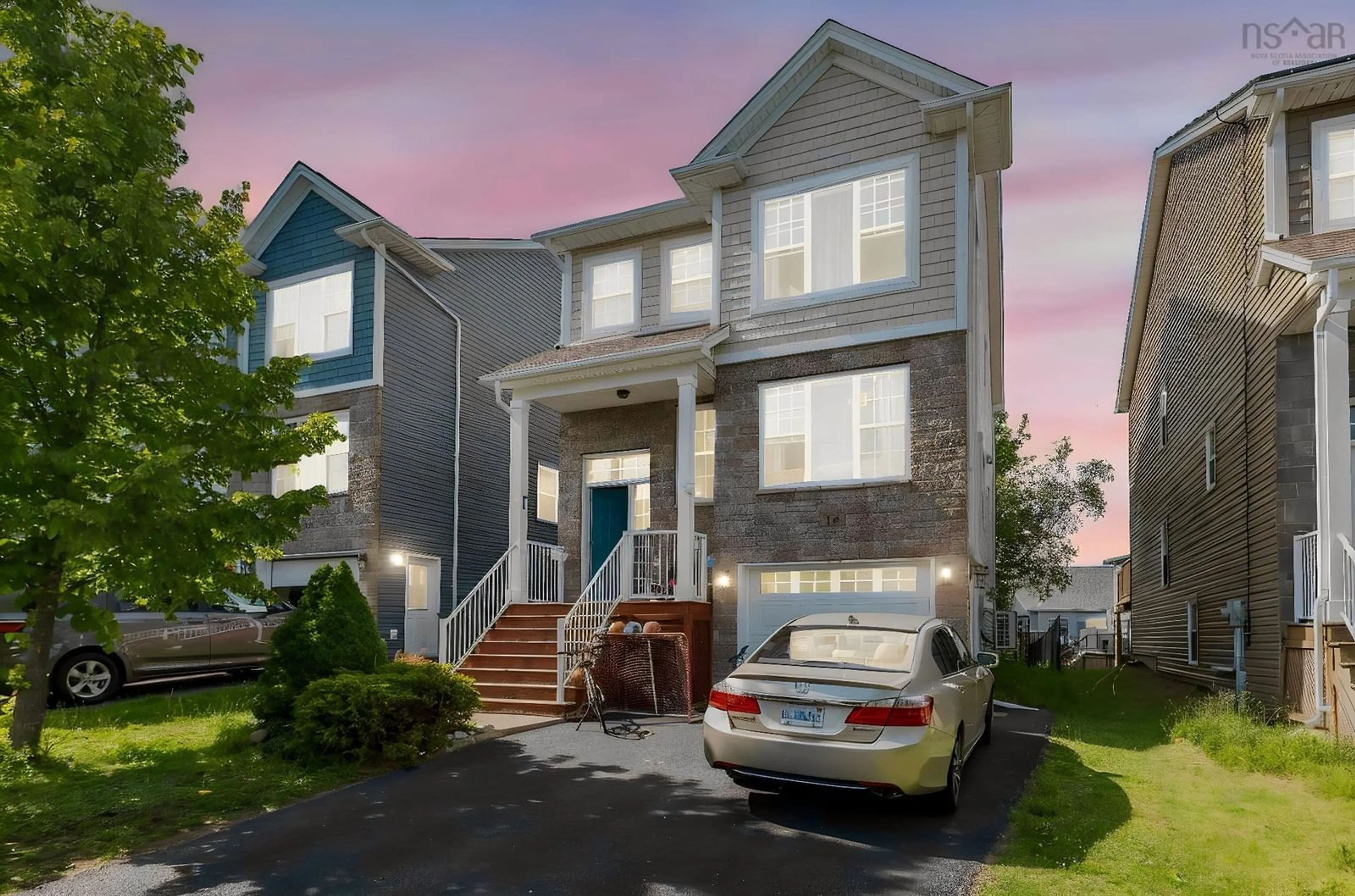 Home with vinyl exterior material, street for 15 Lowther Lane, Bedford Nova Scotia B4B 0L6