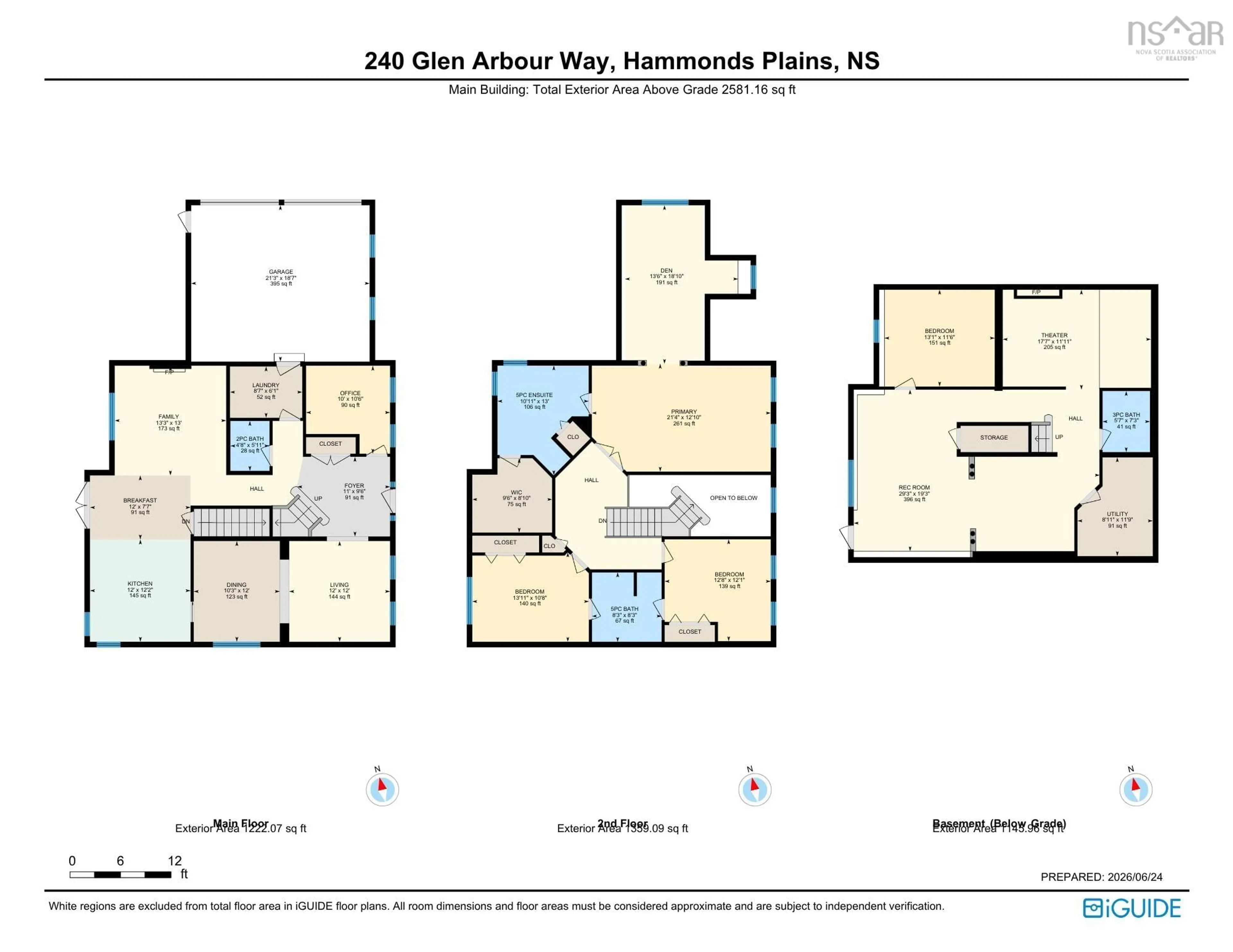 Floor plan for 240 Glen Arbour Way, Hammonds Plains Nova Scotia B4B 1T6