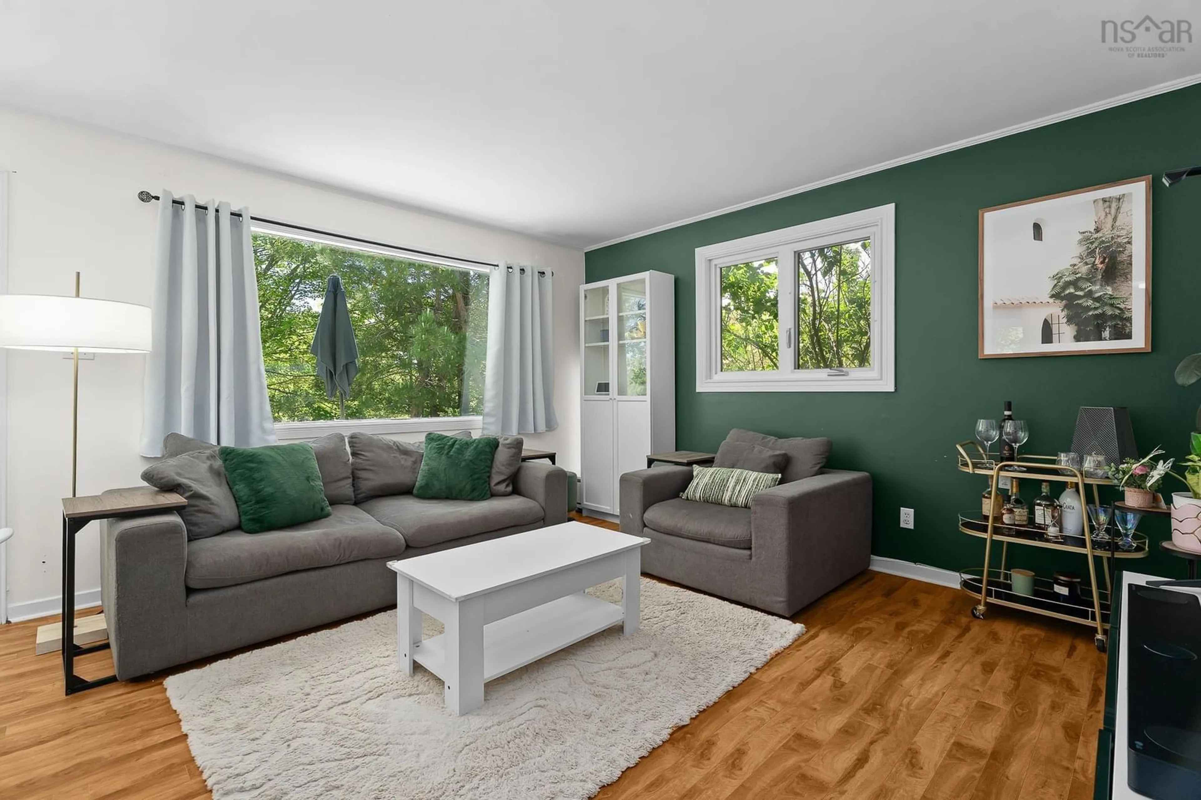 Living room with furniture, wood/laminate floor for 5891 215 Hwy, Newport Nova Scotia B0N 2A0