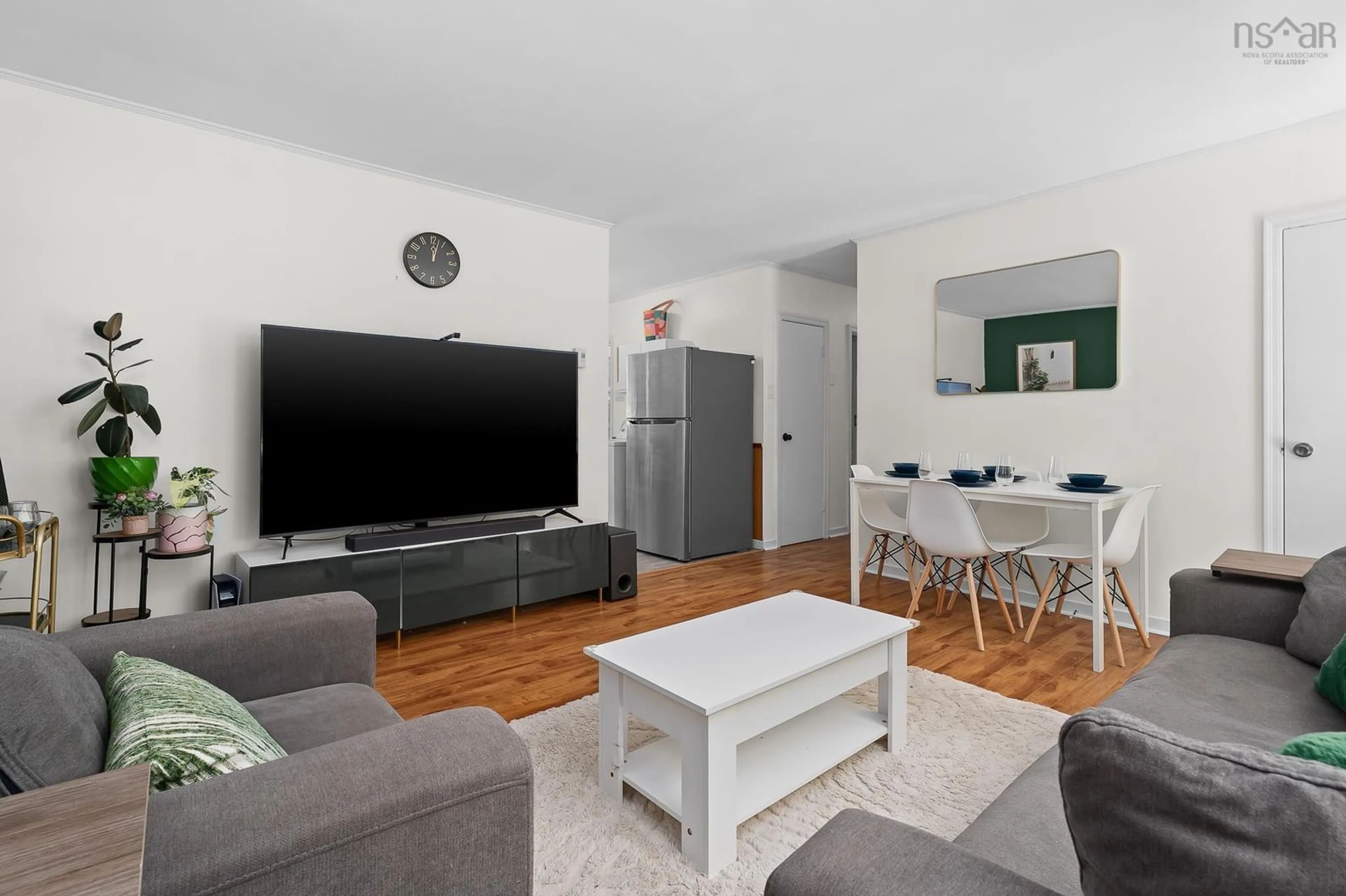 Living room with furniture, wood/laminate floor for 5891 215 Hwy, Newport Nova Scotia B0N 2A0