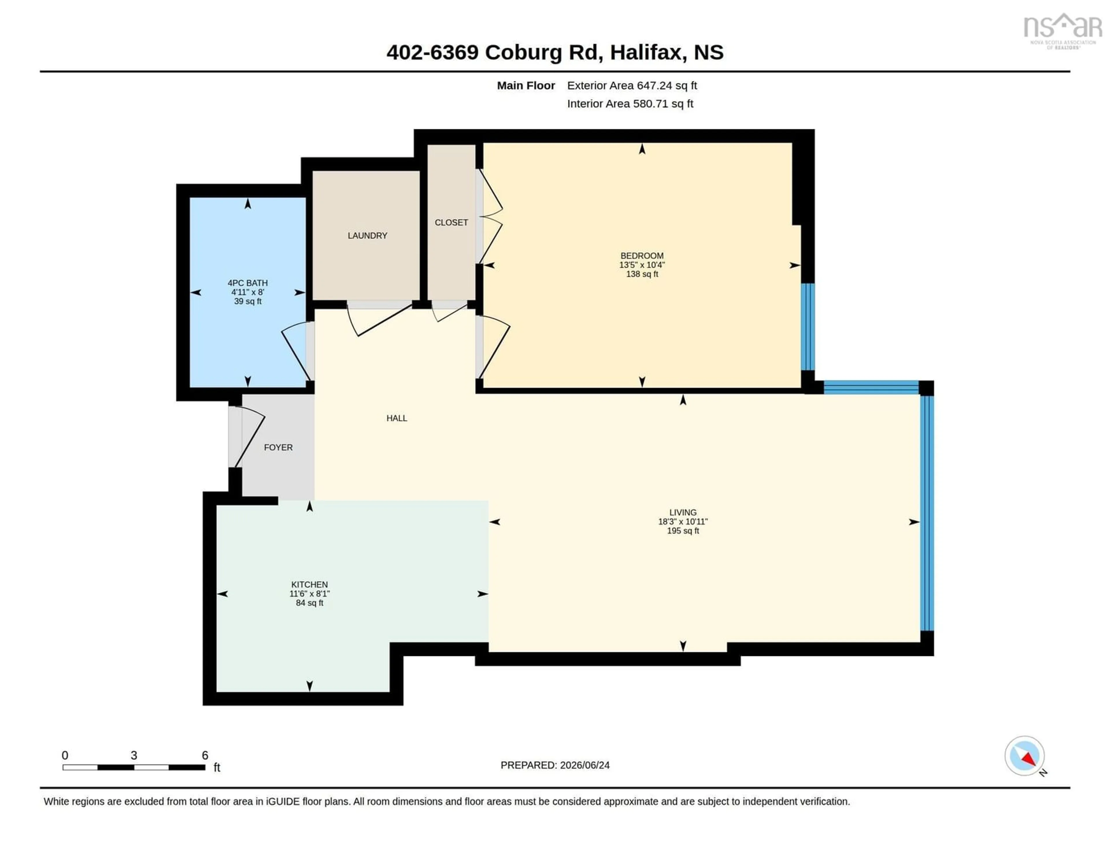 Floor plan for 6369 Coburg Rd #402, Halifax Nova Scotia B3H 4J7
