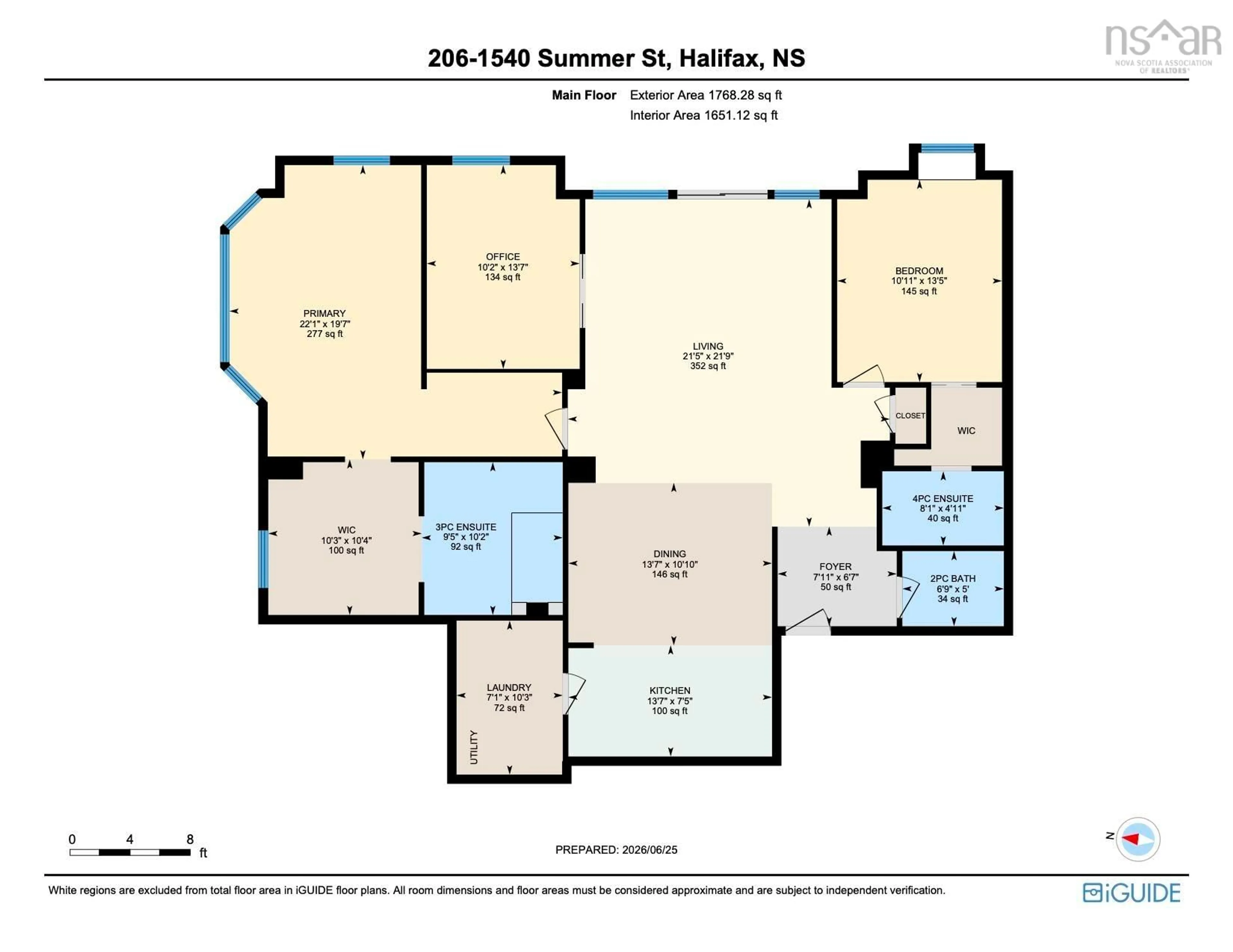 Floor plan for 1540 Summer St #206, Halifax Nova Scotia B3H 4R9