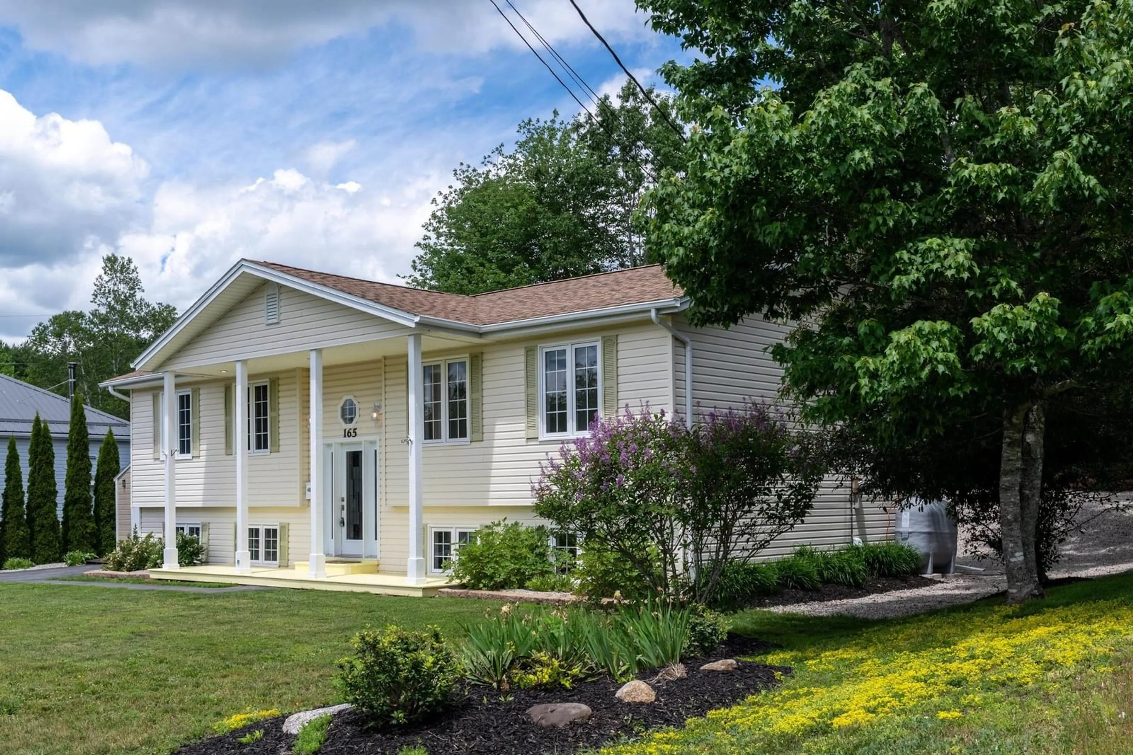 Home with vinyl exterior material, street for 165 Mayfair Dr, Bridgewater Nova Scotia B4V 8W2