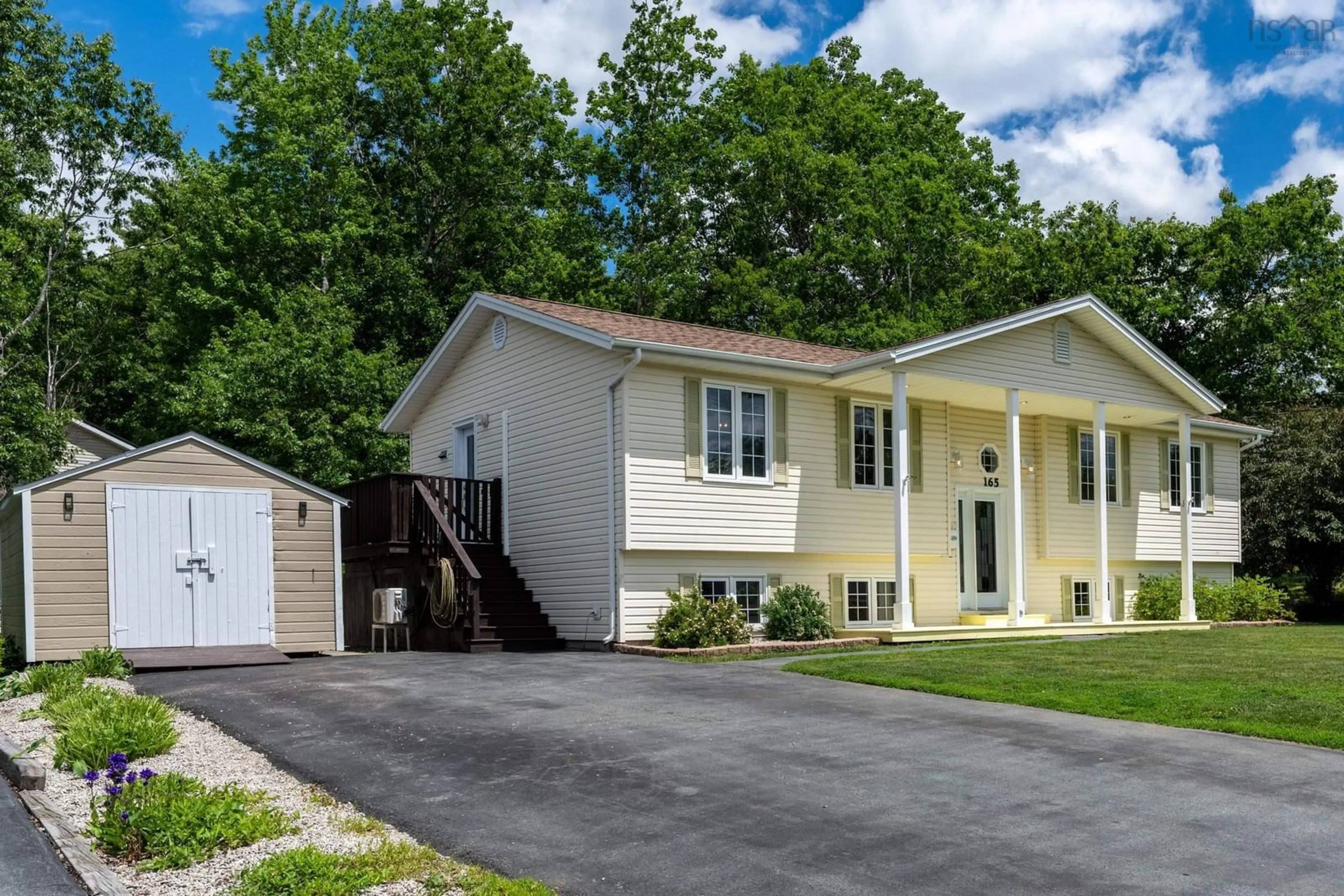 Home with vinyl exterior material, street for 165 Mayfair Dr, Bridgewater Nova Scotia B4V 8W2