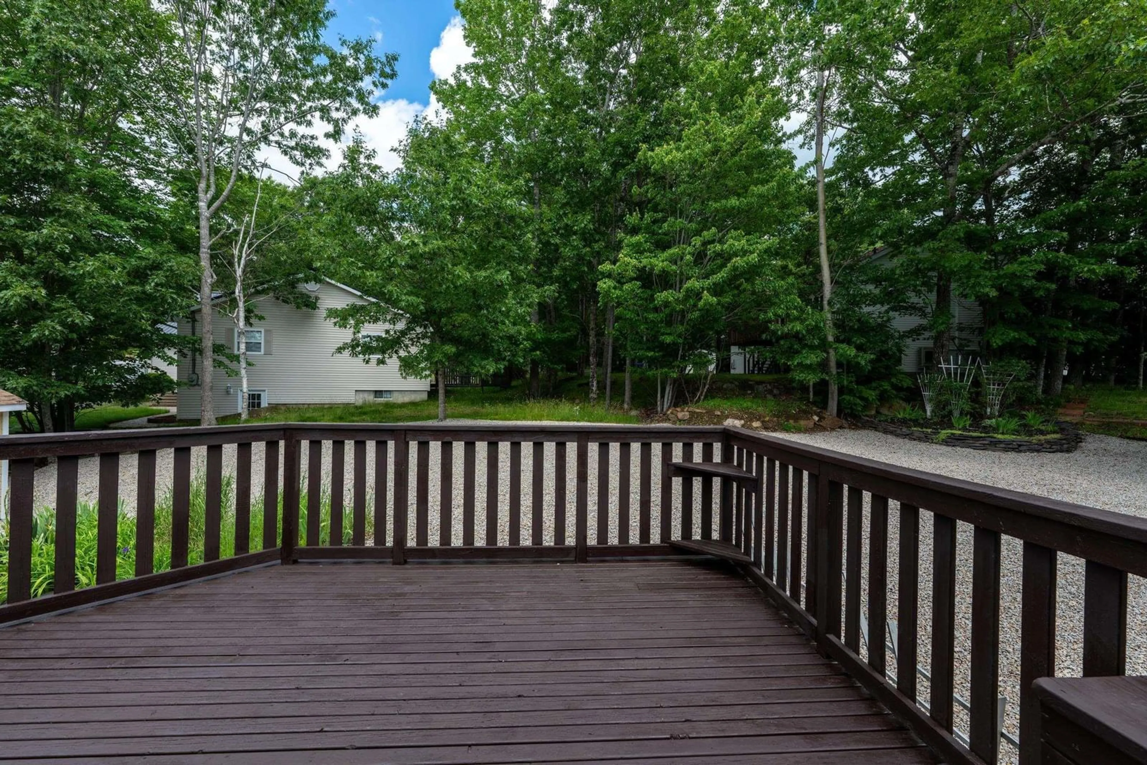 Patio, forest/trees view for 165 Mayfair Dr, Bridgewater Nova Scotia B4V 8W2