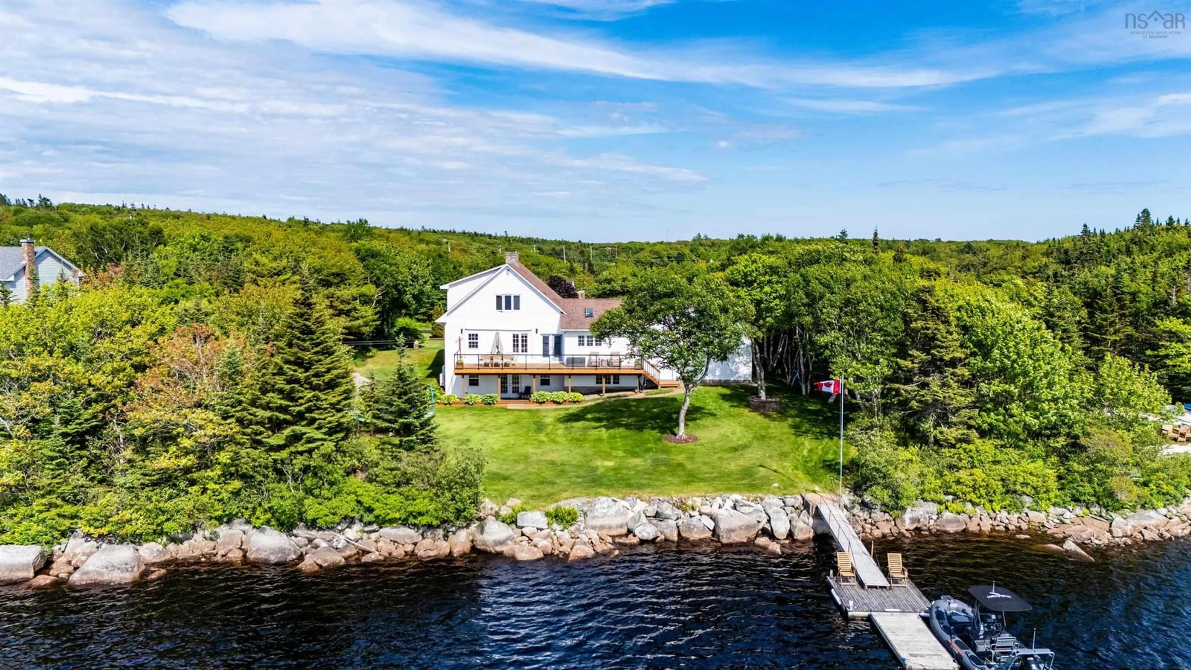 A pic from outside/outdoor area/front of a property/back of a property/a pic from drone, water/lake/river/ocean view for 63 Viewpoint Lane, Williamswood Nova Scotia B3V 1E7