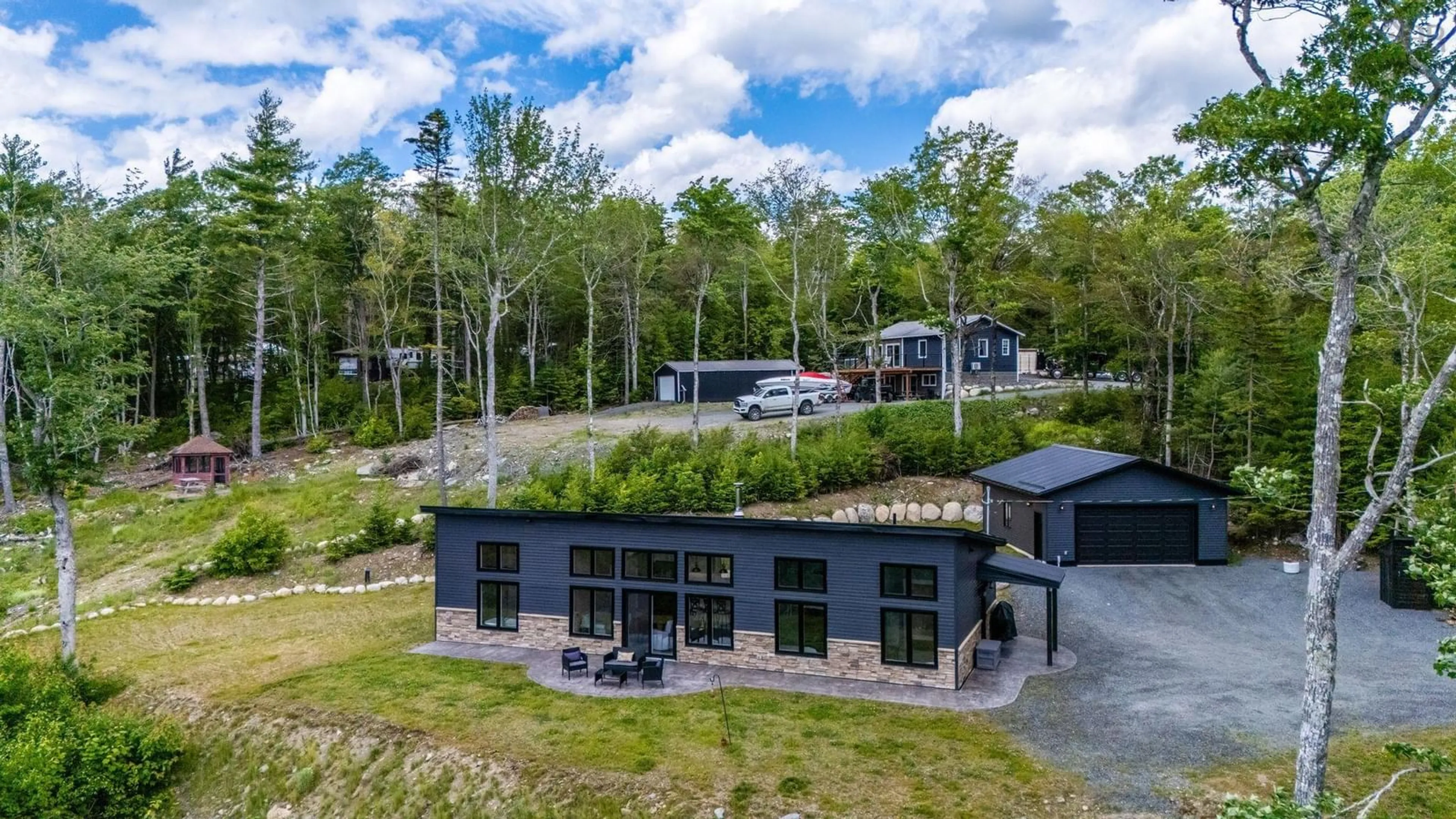 A pic from outside/outdoor area/front of a property/back of a property/a pic from drone, unknown for 67 Uhlman Point Road, Molega North Nova Scotia B0T 1X0