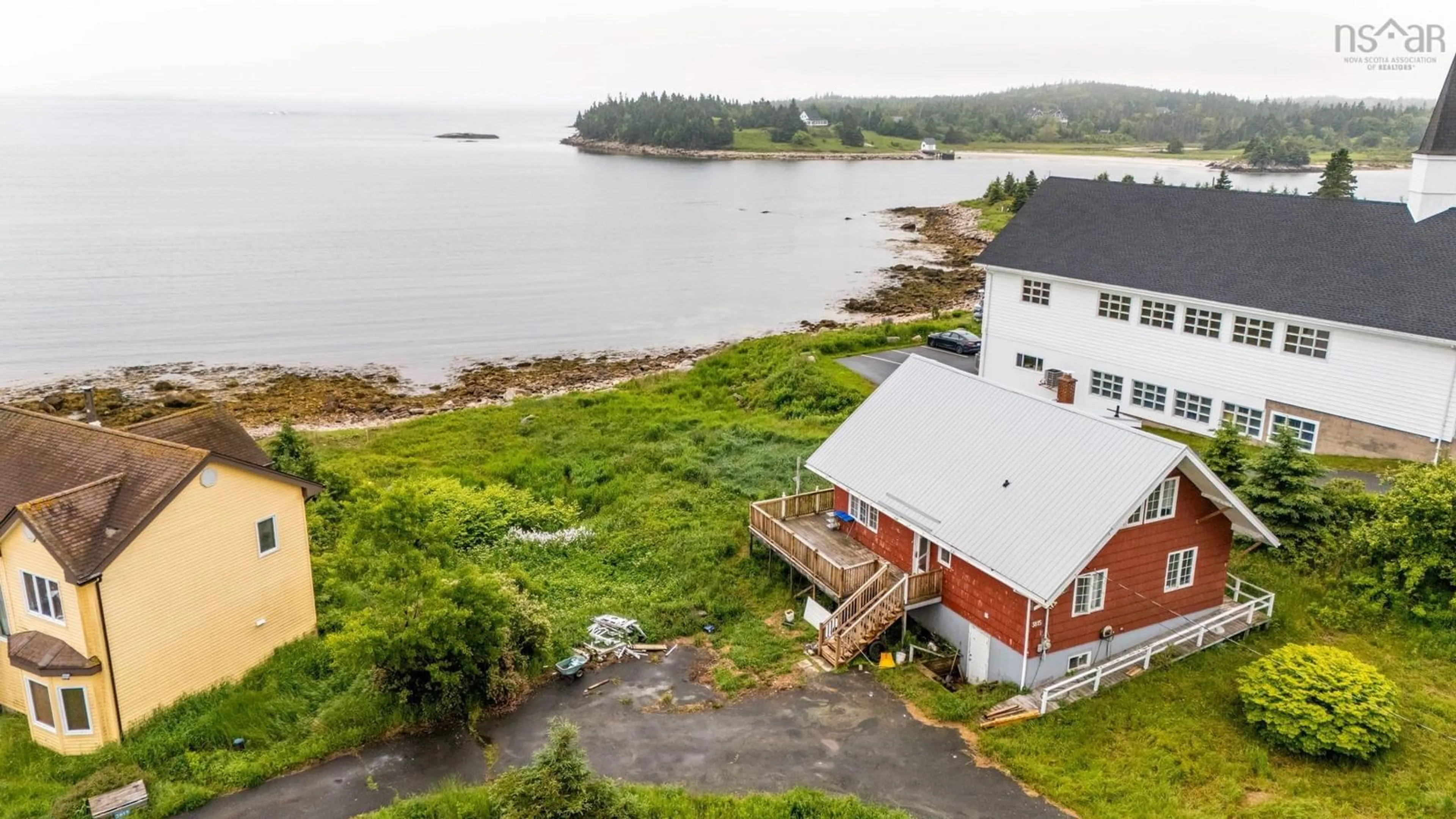 A pic from outside/outdoor area/front of a property/back of a property/a pic from drone, water/lake/river/ocean view for 3815 Old Sambro Rd, Sambro Nova Scotia B3V 1G1