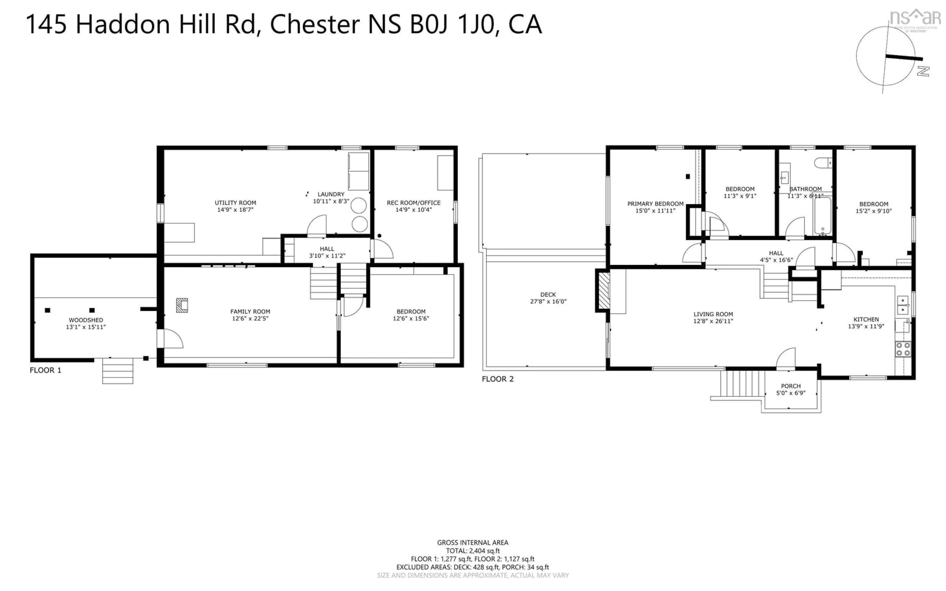 Floor plan for 145 Haddon Hill Rd, Chester Nova Scotia B0J 1J0