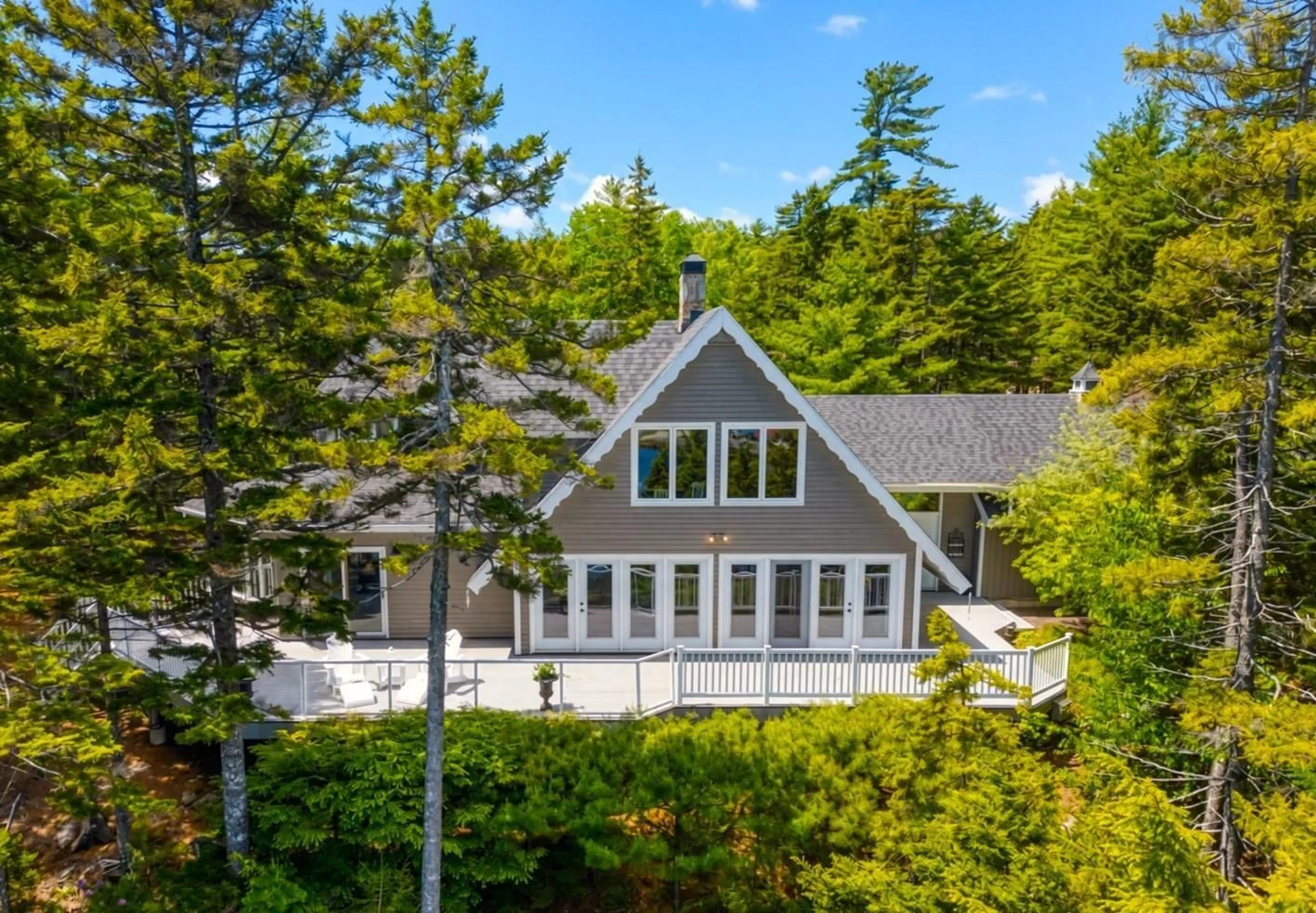 A pic from outside/outdoor area/front of a property/back of a property/a pic from drone, water/lake/river/ocean view for 2515 Hwy 331, West Lahave Nova Scotia B0R 1G0
