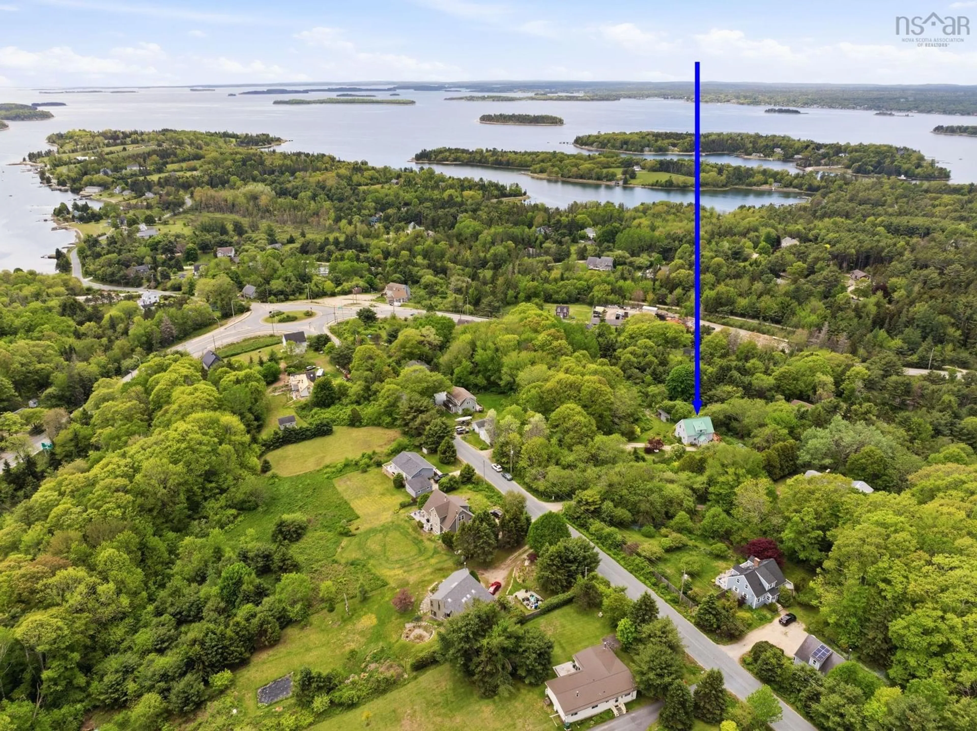 A pic from outside/outdoor area/front of a property/back of a property/a pic from drone, water/lake/river/ocean view for 47 Wake Up Hill Rd, Marriott's Cove Nova Scotia B0J 1K0
