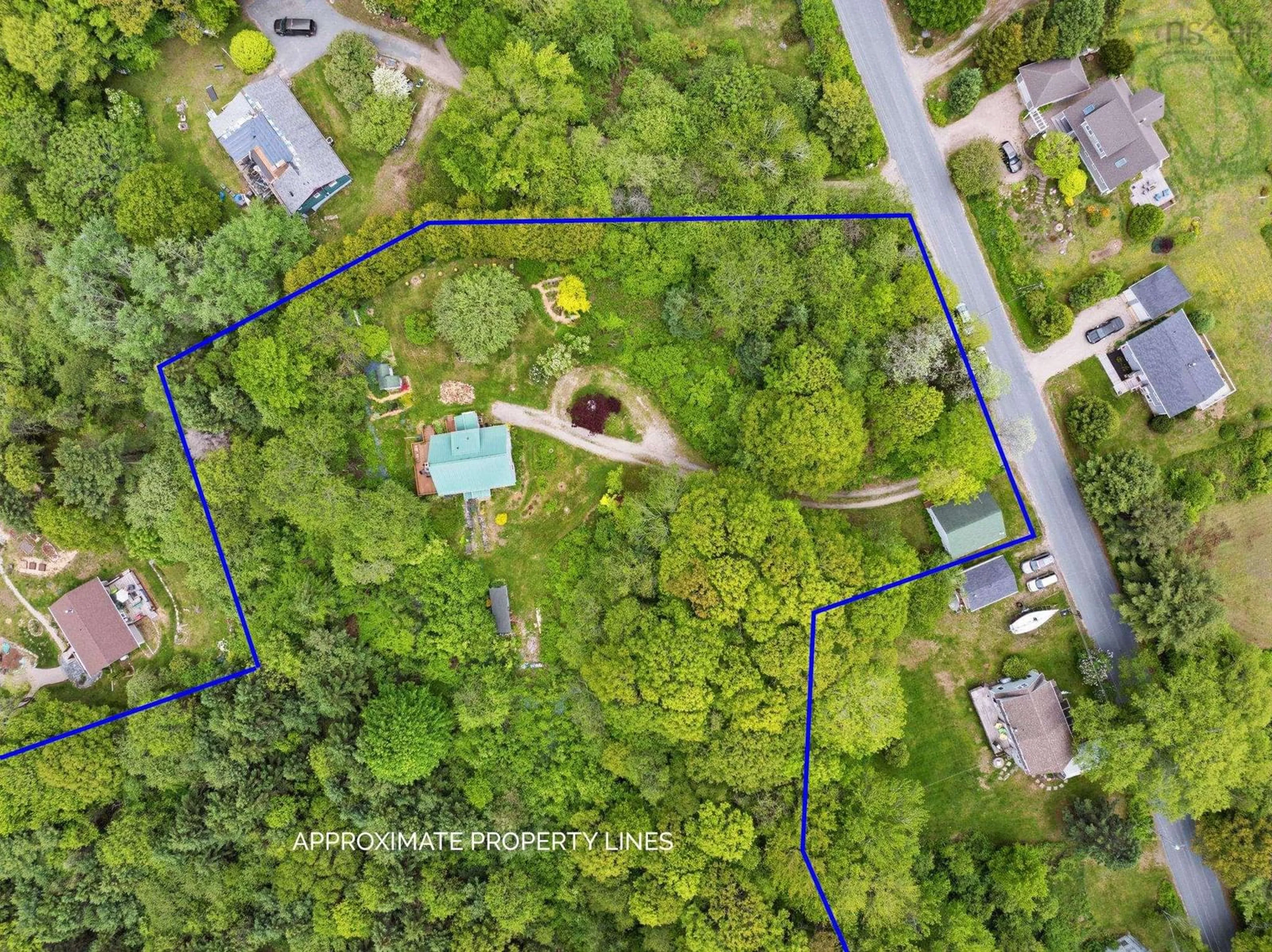 A pic from outside/outdoor area/front of a property/back of a property/a pic from drone, forest/trees view for 47 Wake Up Hill Rd, Marriott's Cove Nova Scotia B0J 1K0