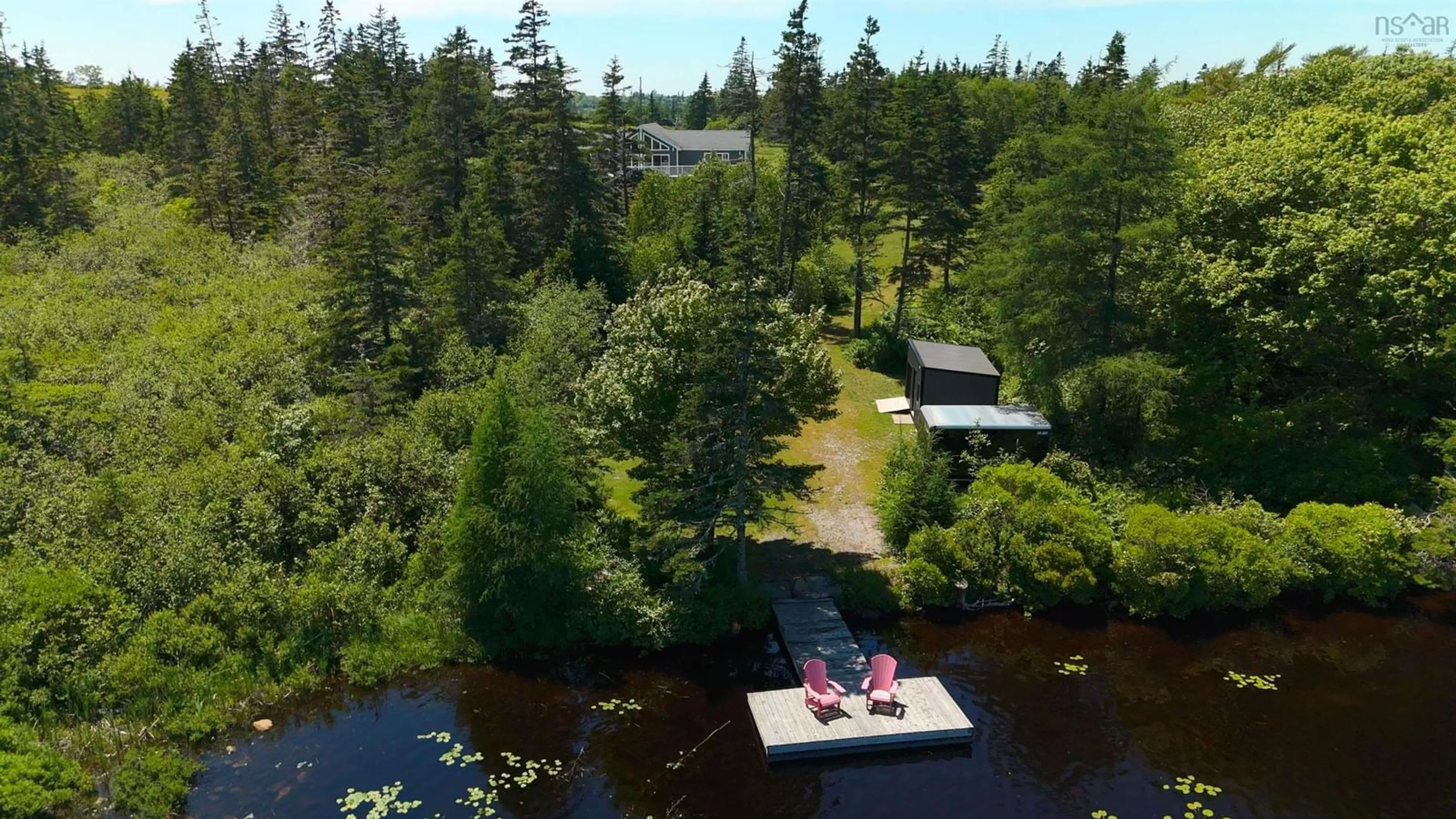 A pic from outside/outdoor area/front of a property/back of a property/a pic from drone, water/lake/river/ocean view for 434 Maccormack Rd, Sandford Nova Scotia B5A 5K7