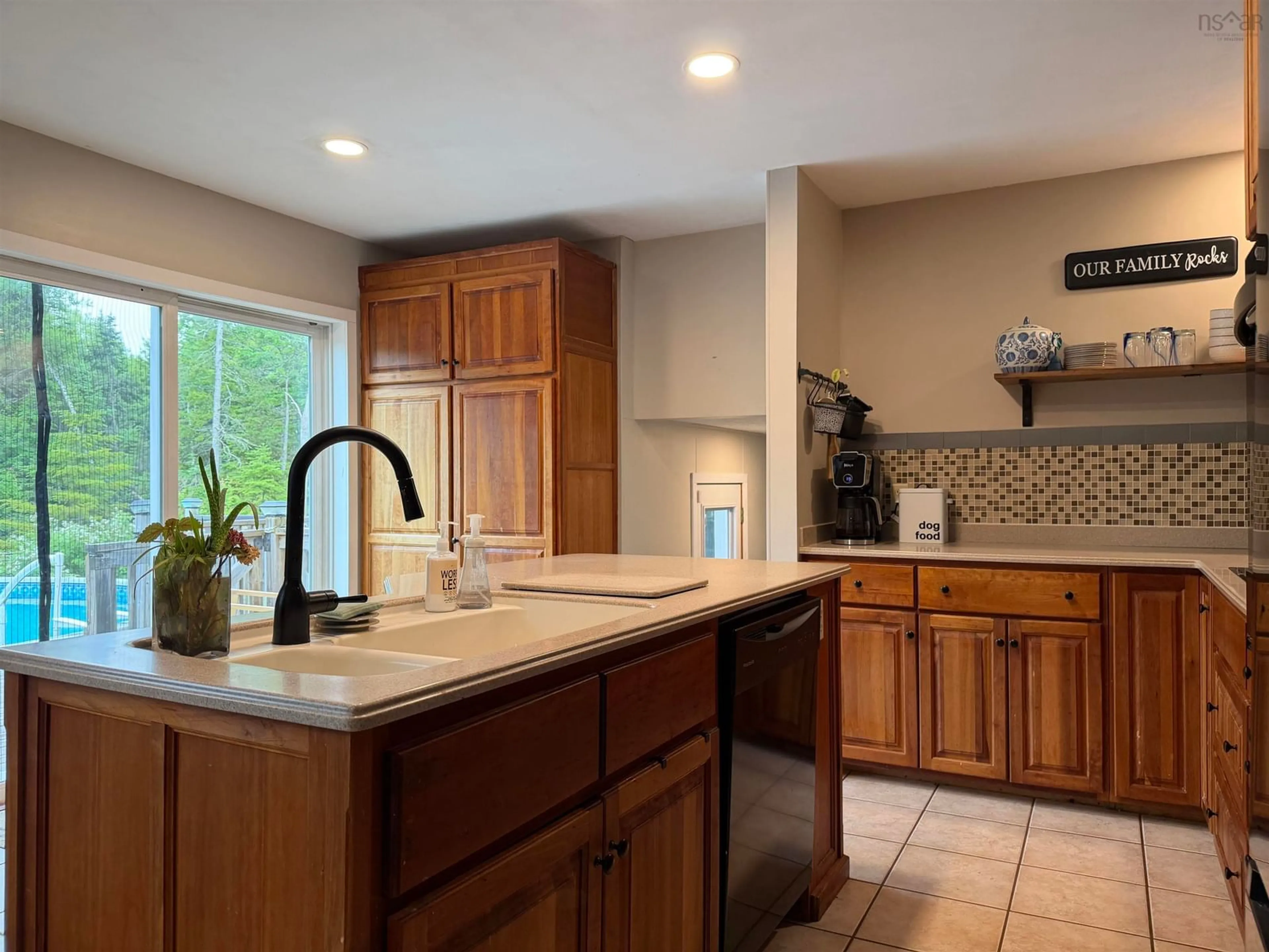 Open concept kitchen, ceramic/tile floor for 53 Birch Hill Dr, Stellarton Nova Scotia B0K 1S0