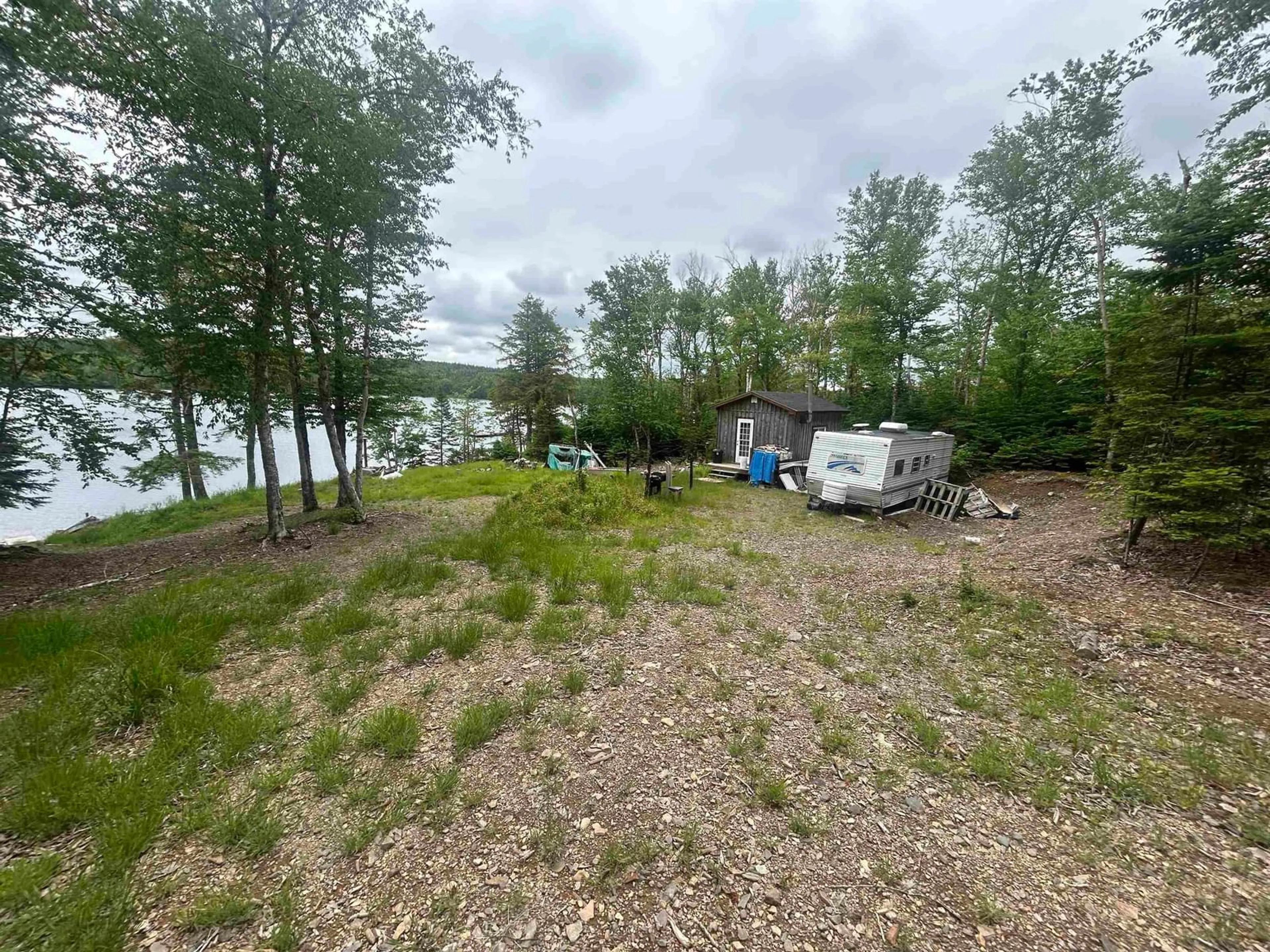 A pic from outside/outdoor area/front of a property/back of a property/a pic from drone, water/lake/river/ocean view for Lot 15 Fishers Mills Rd. Christie Lake, Goshen Nova Scotia B0H 1M0