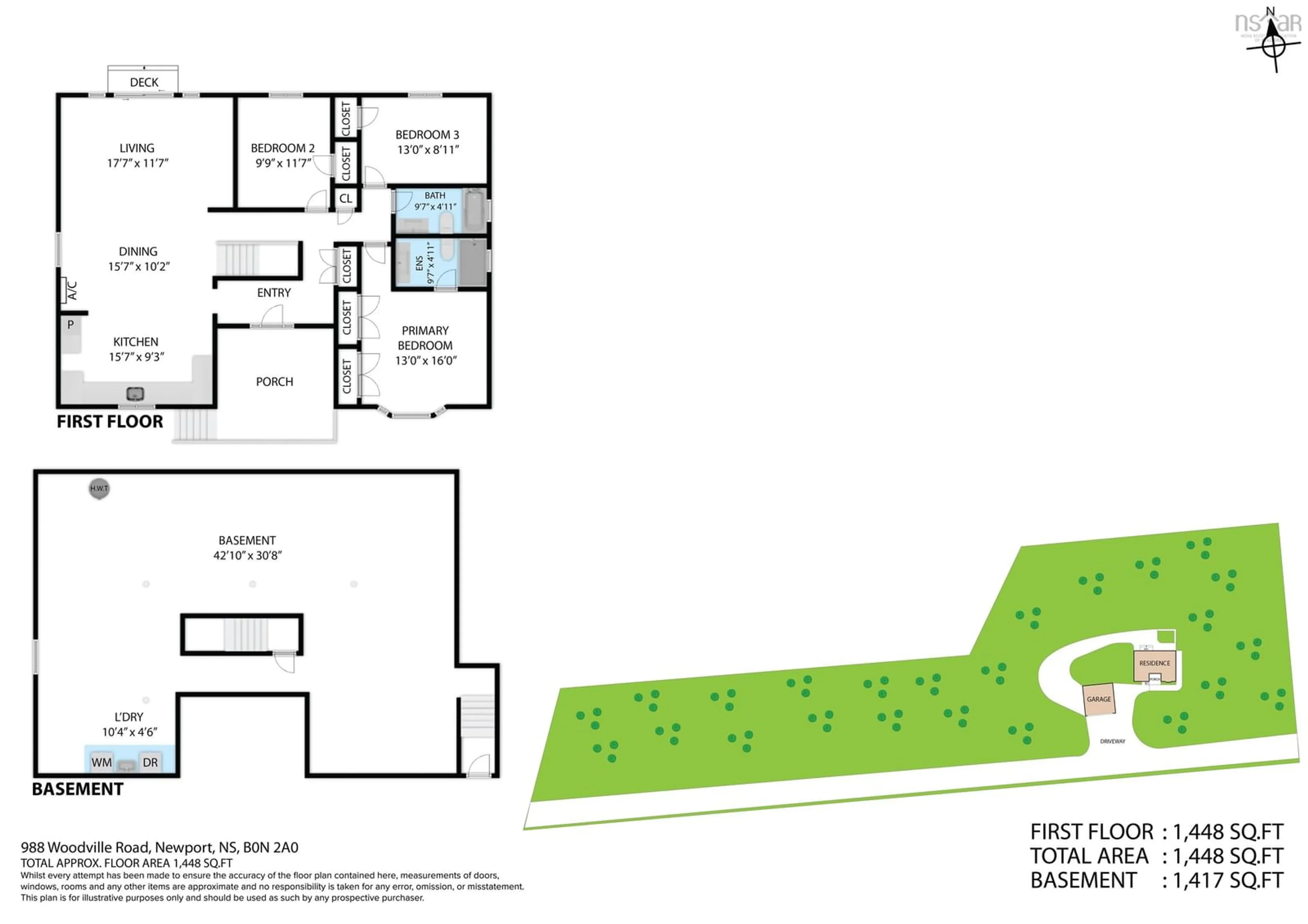 Floor plan for 988 Woodville Rd, Ashdale Nova Scotia B0N 2A0