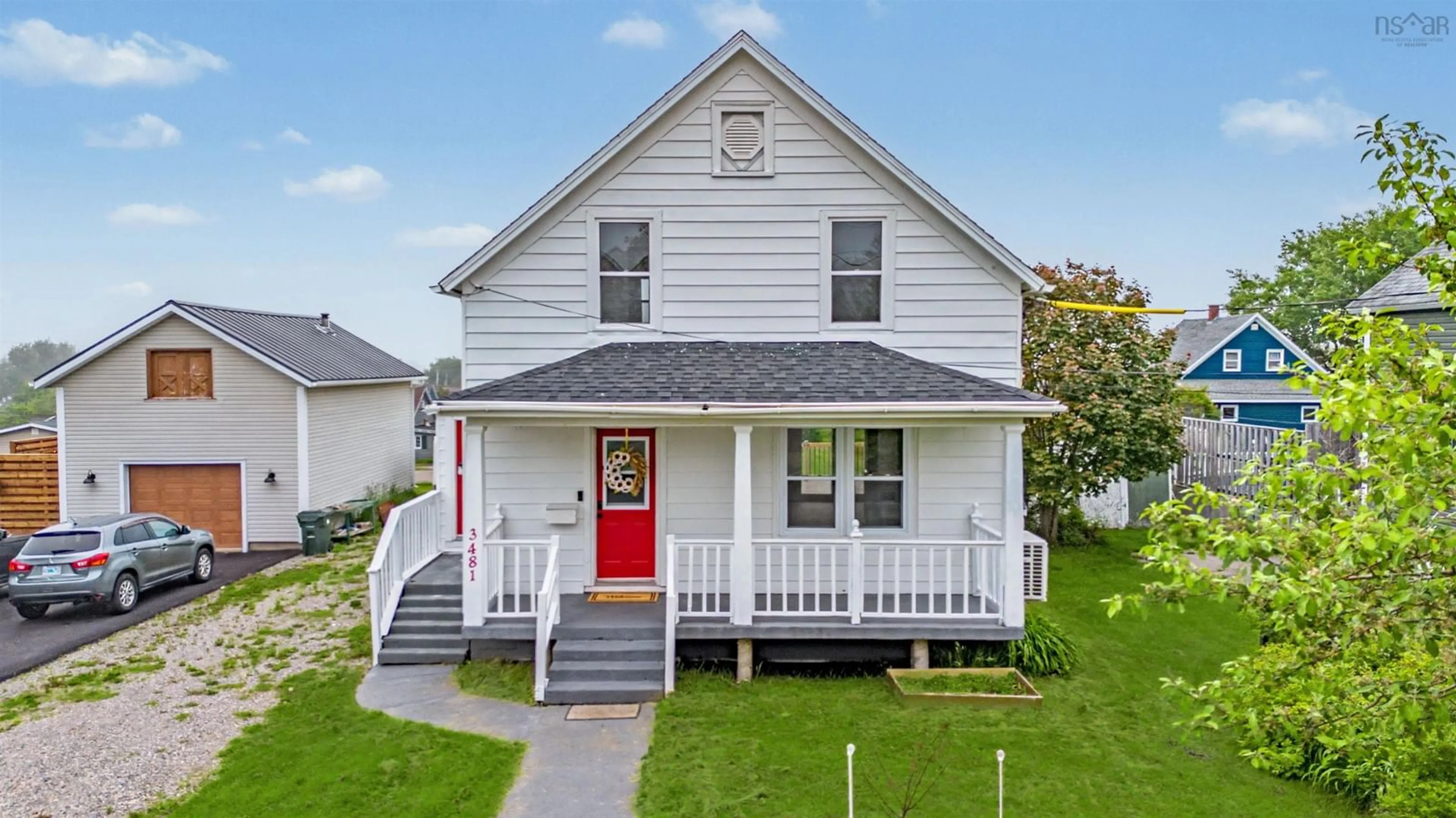A pic from outside/outdoor area/front of a property/back of a property/a pic from drone, street for 3481 Ellsworth Ave, New Waterford Nova Scotia B1H 2G4