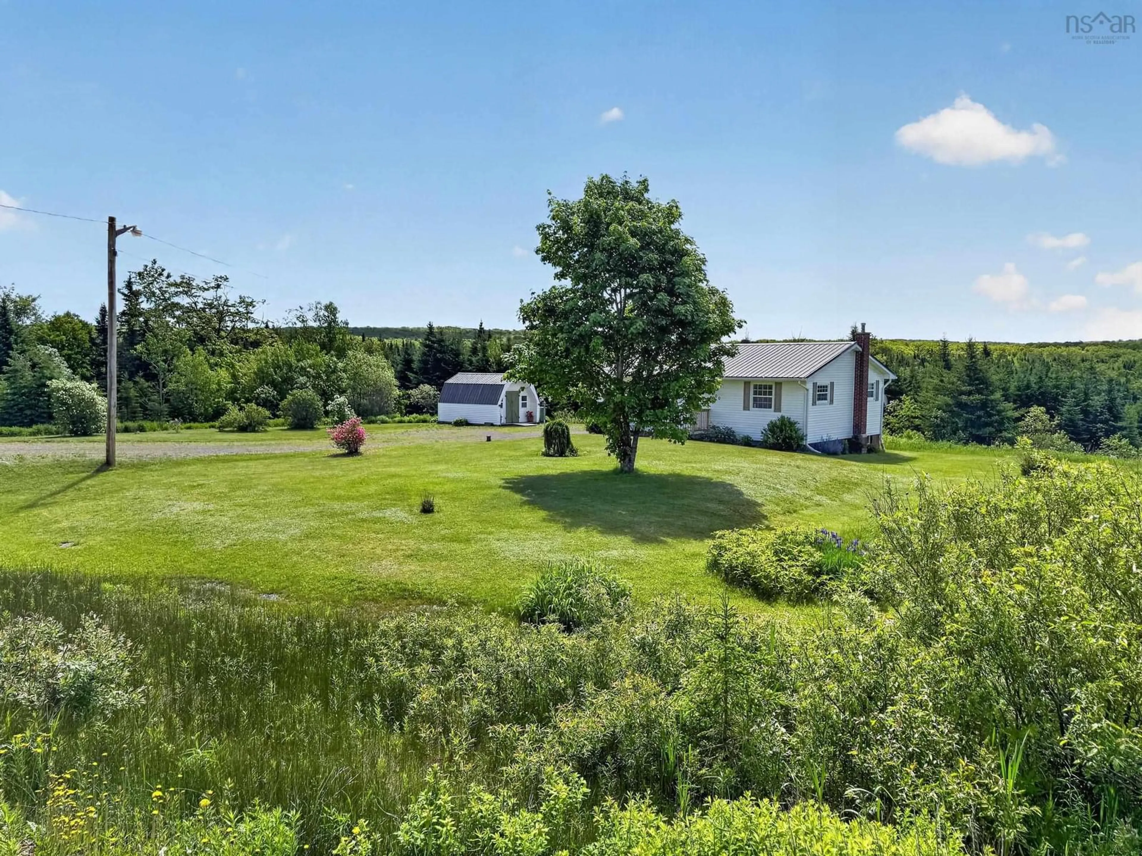 A pic from outside/outdoor area/front of a property/back of a property/a pic from drone, water/lake/river/ocean view for 4400 Highway 311, Nuttby Nova Scotia B6L 6J2