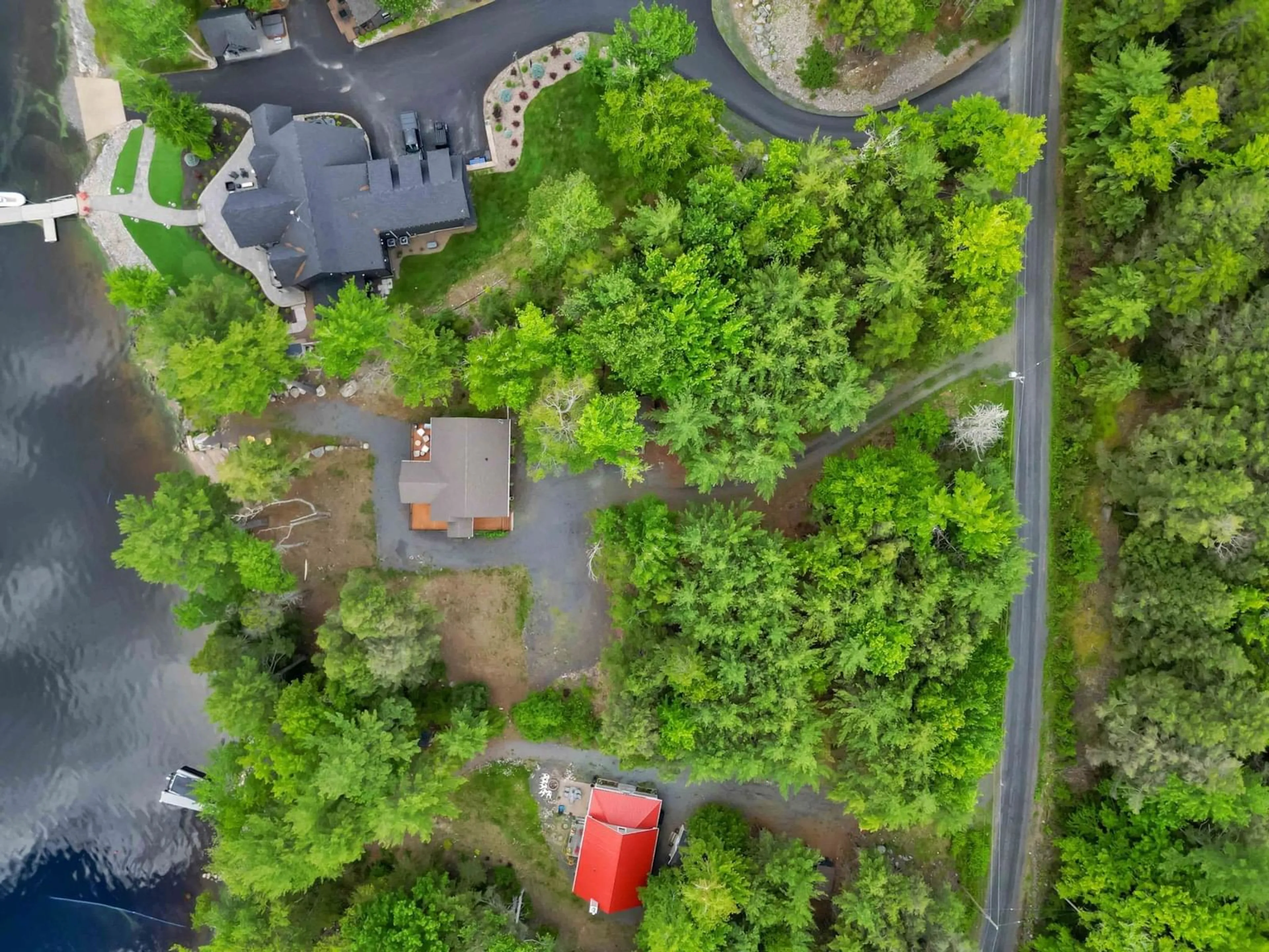 A pic from outside/outdoor area/front of a property/back of a property/a pic from drone, forest/trees view for 262 Harry Freeman Rd, Labelle Nova Scotia B0T 1E0