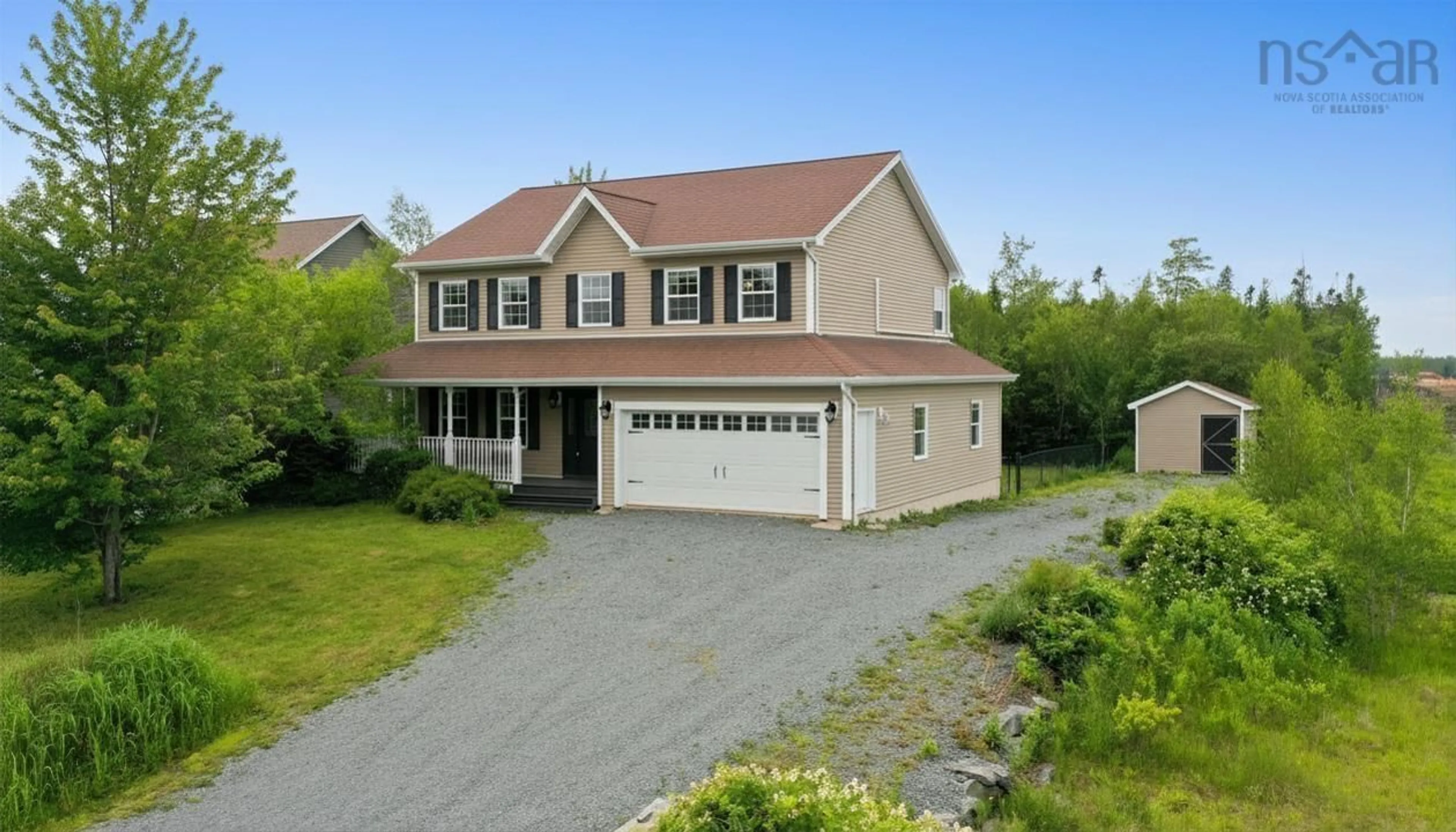Home with vinyl exterior material, street for 21 Acorn Ave, Lantz Nova Scotia B2S 1Y5
