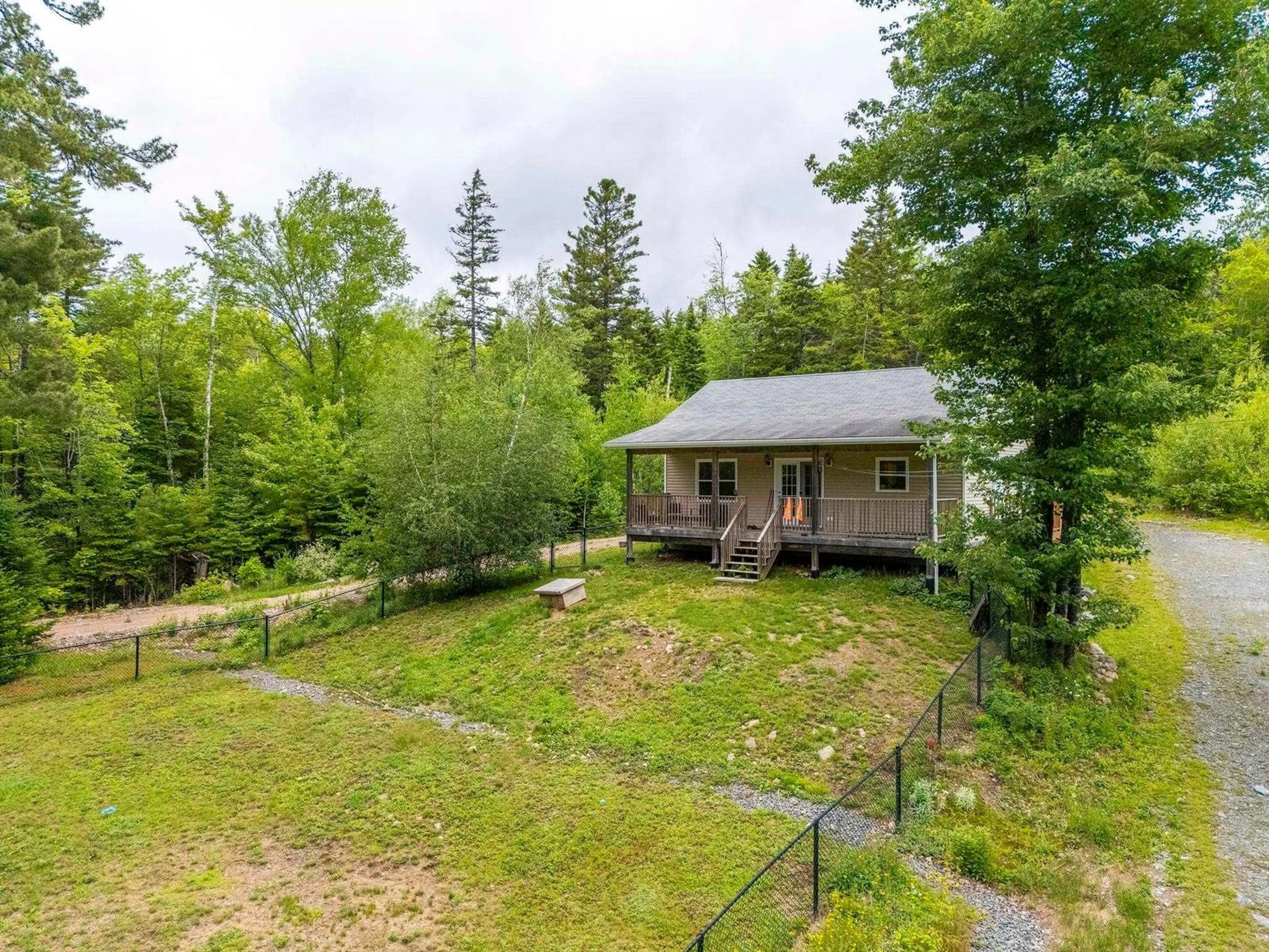 A pic from outside/outdoor area/front of a property/back of a property/a pic from drone, forest/trees view for 276 Falkenham Rd, East Dalhousie Nova Scotia B0R 1H0