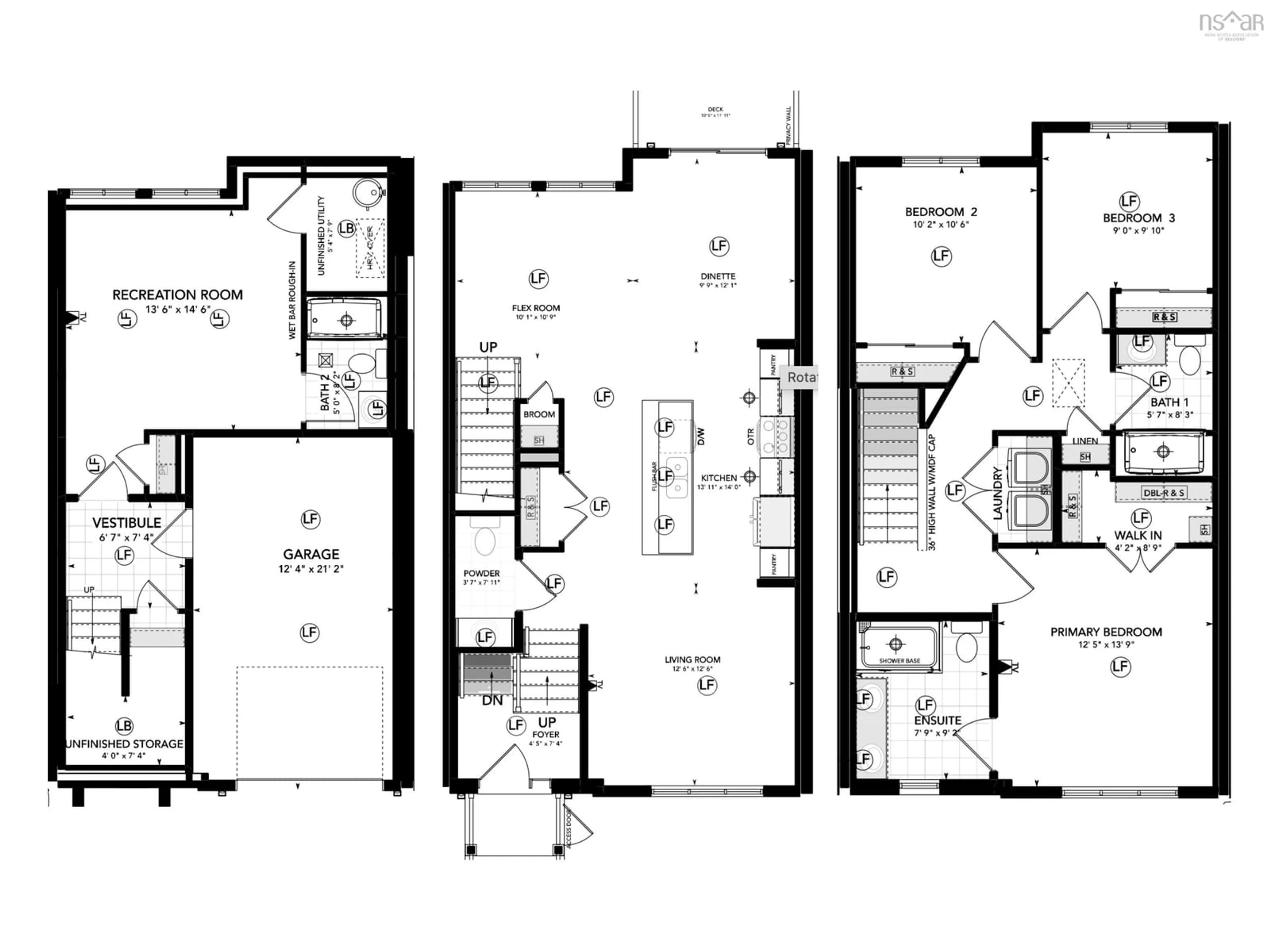 Floor plan for 191 Puncheon Way #PUN73B, West Bedford Nova Scotia B4B 2N6