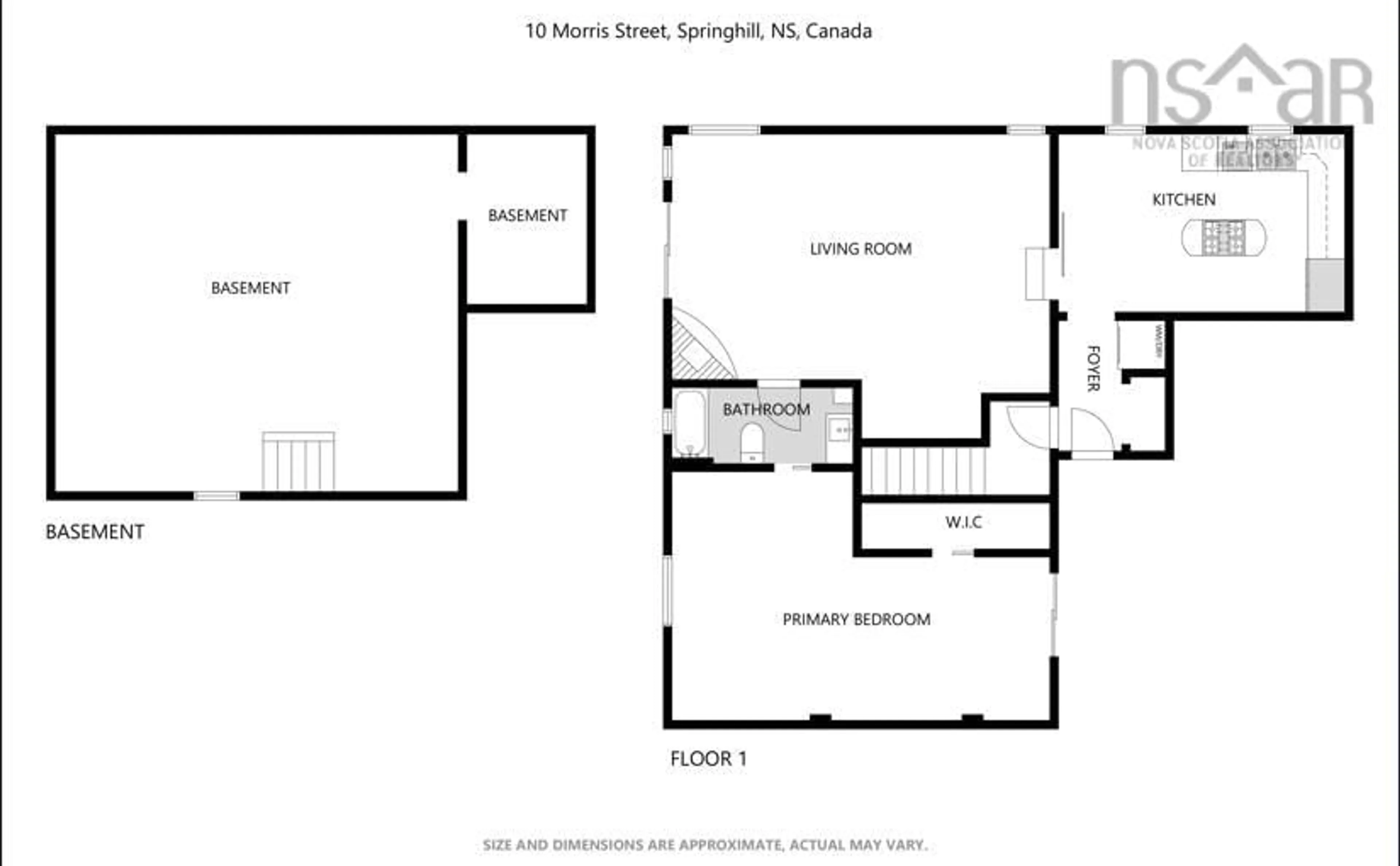 Floor plan for 10 Morris St, Springhill Nova Scotia B0M 1X0