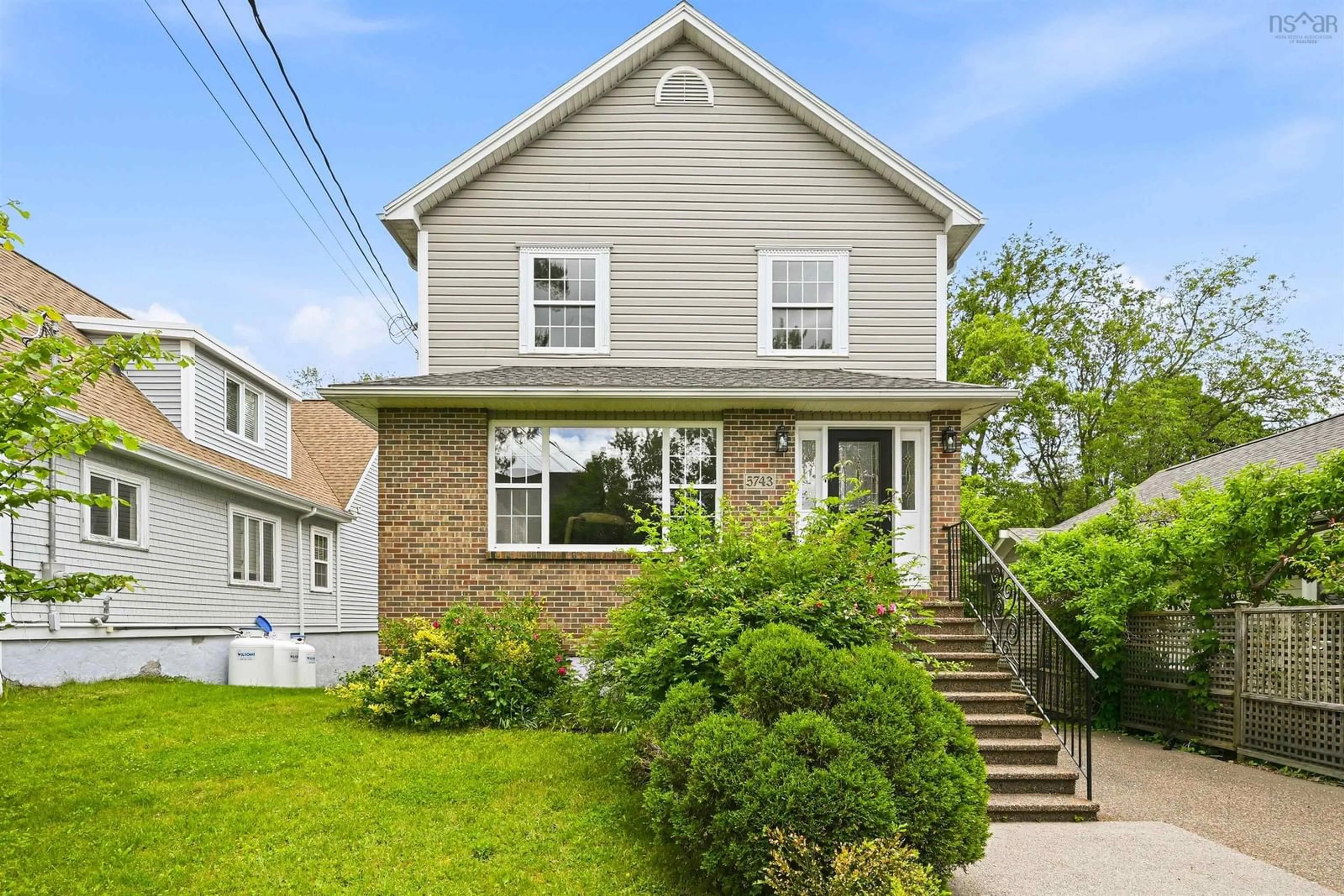 Home with vinyl exterior material, street for 5743 Southwood Dr, Halifax Nova Scotia B3H 1E6