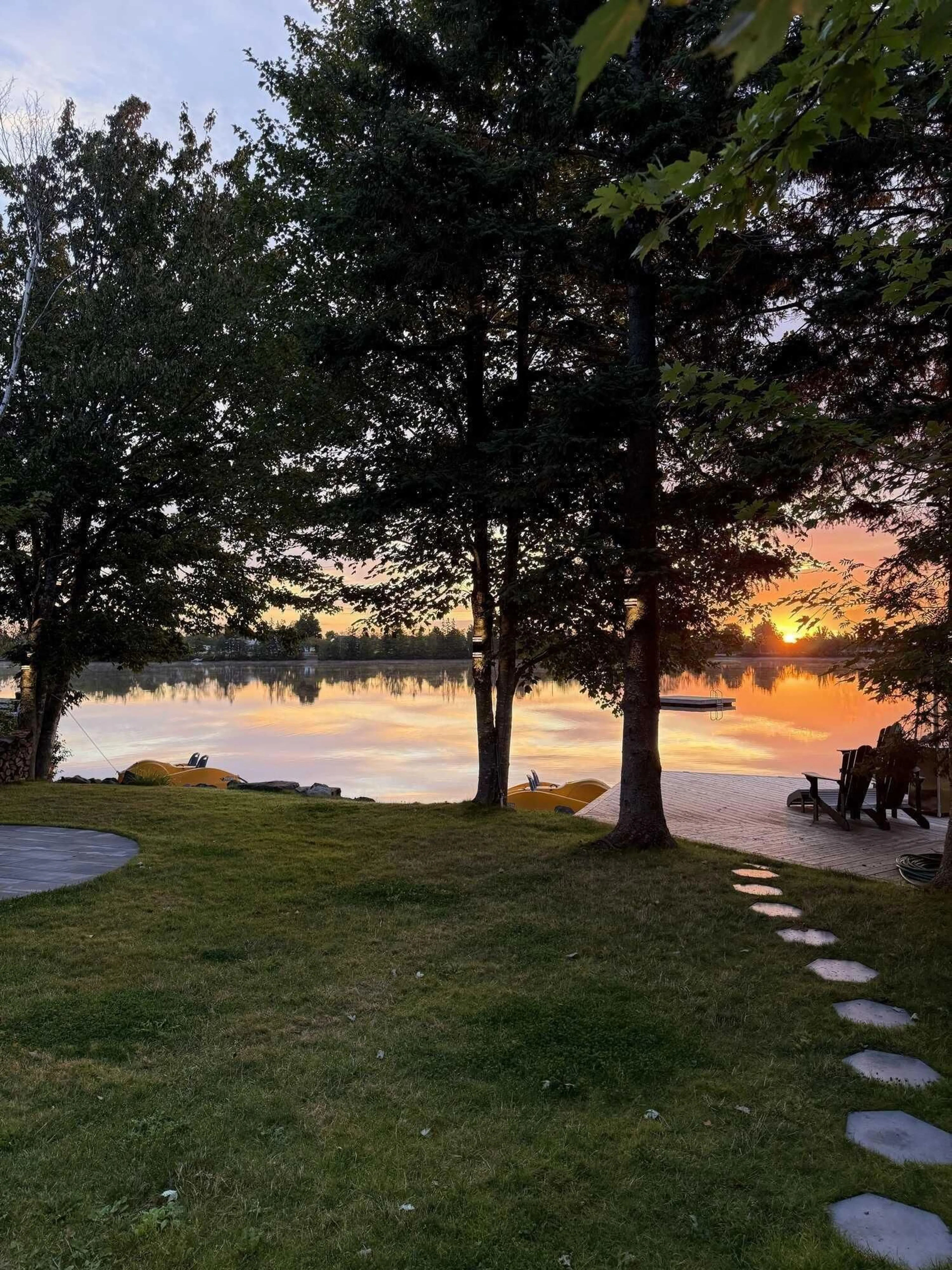 Patio, water/lake/river/ocean view for 100 Lake Shore Dr, Little Dyke Nova Scotia B0M 1L0