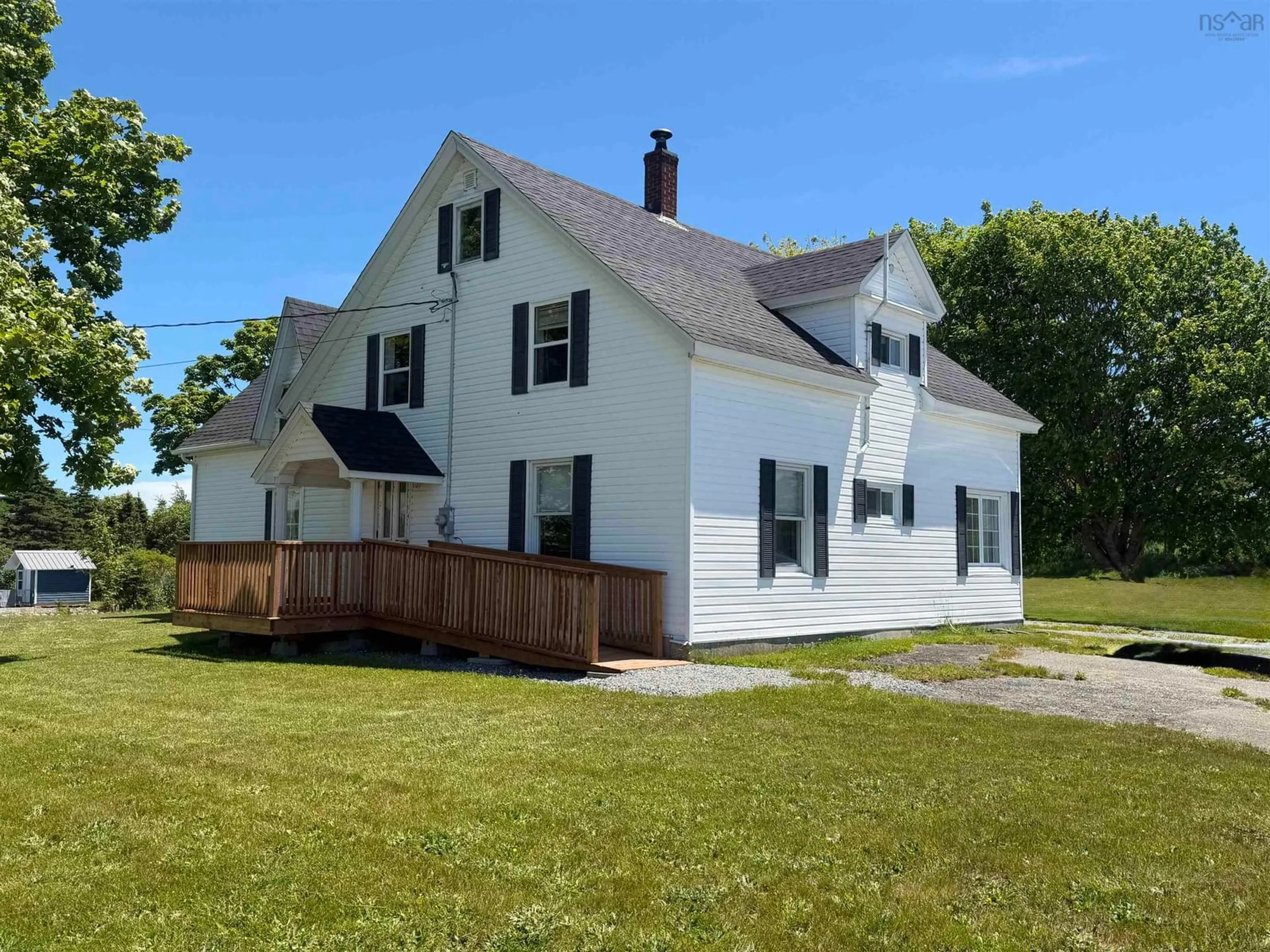 A pic from outside/outdoor area/front of a property/back of a property/a pic from drone, building for 45 Franks Rd, West Pubnico Nova Scotia B0W 3S0