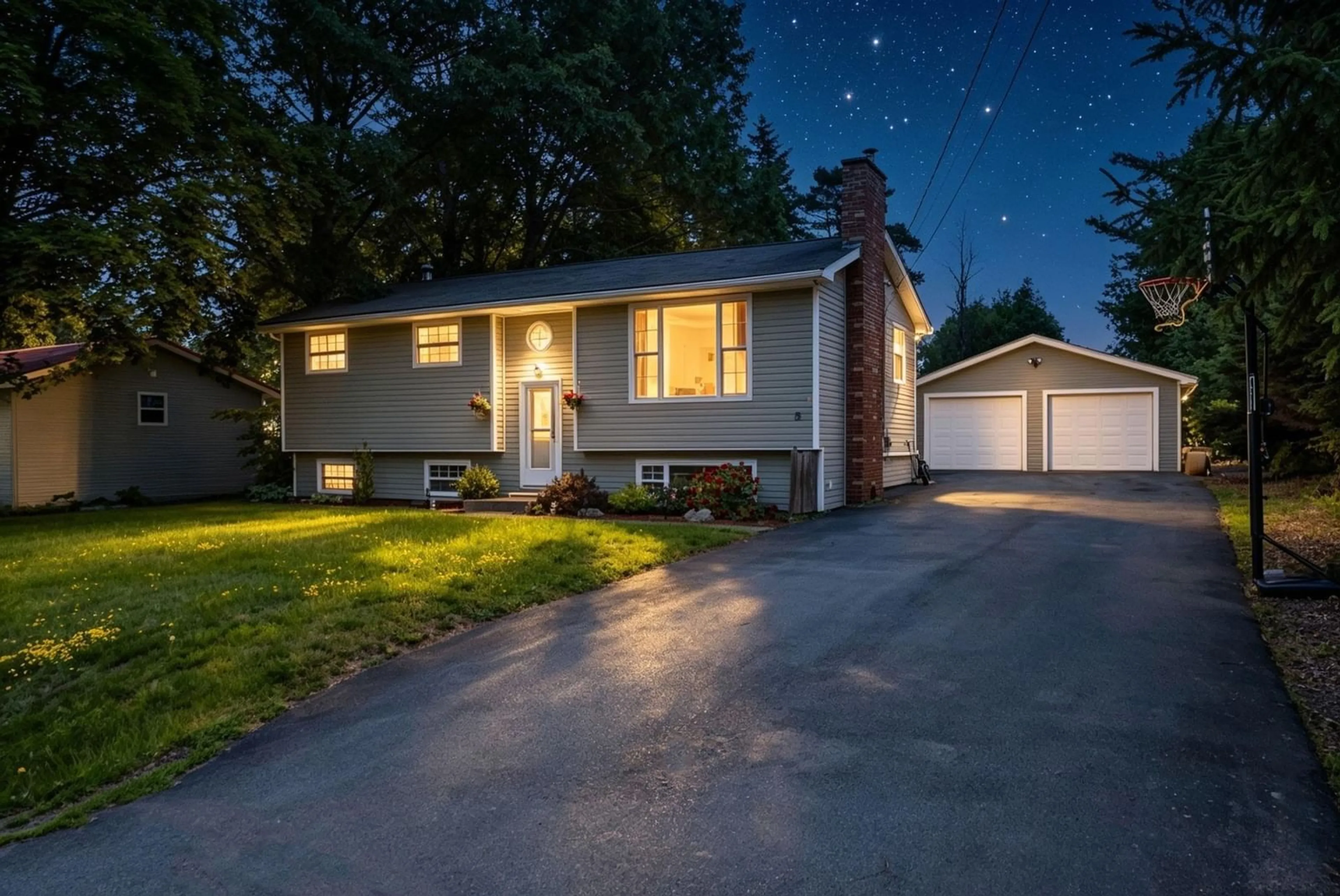 Home with vinyl exterior material, street for 5 Sunnyhill Dr, Windsor Nova Scotia B0N 2T0