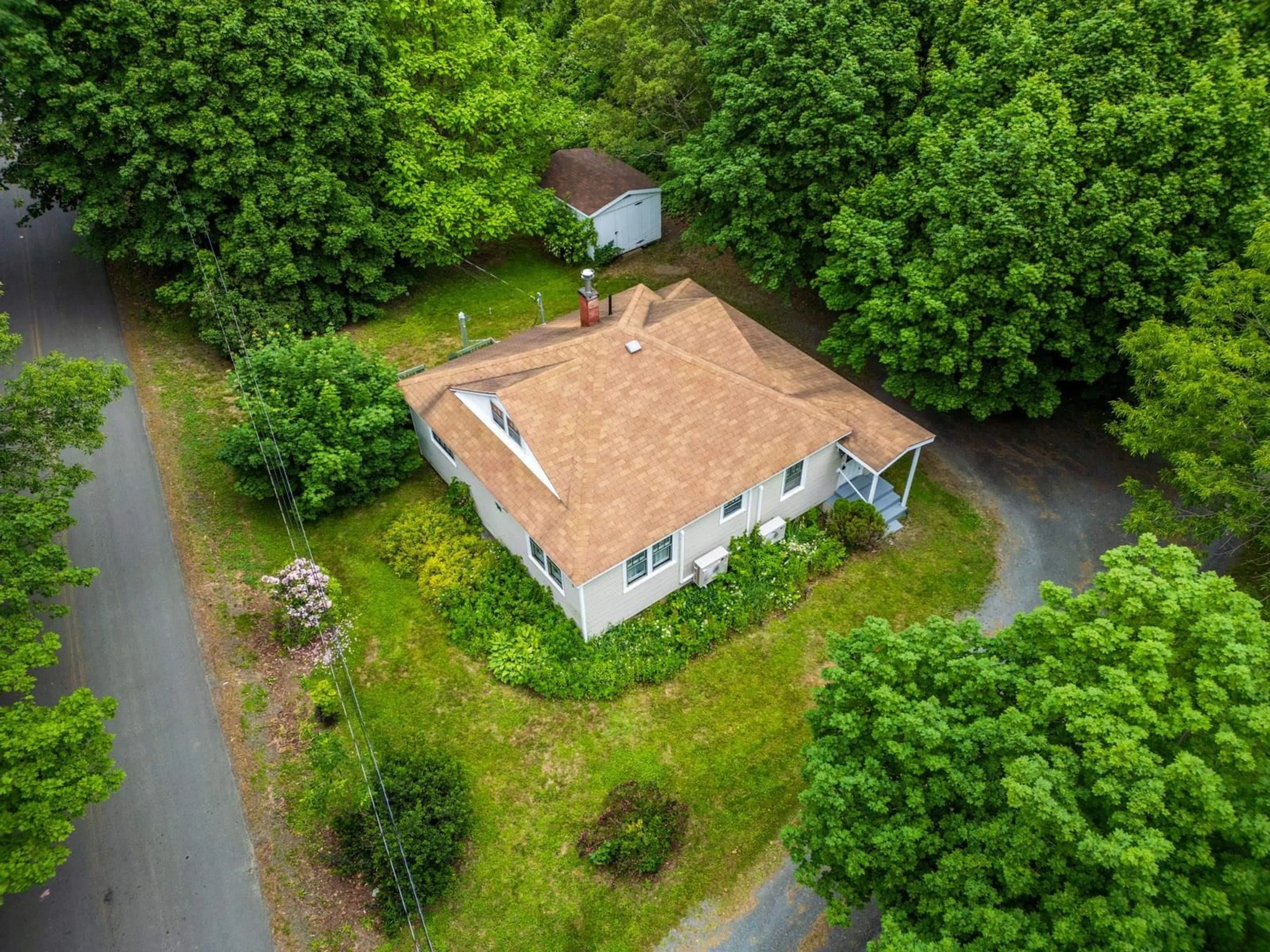 A pic from outside/outdoor area/front of a property/back of a property/a pic from drone, street for 965 Riverview Road, Bear River Nova Scotia B0S 1B0