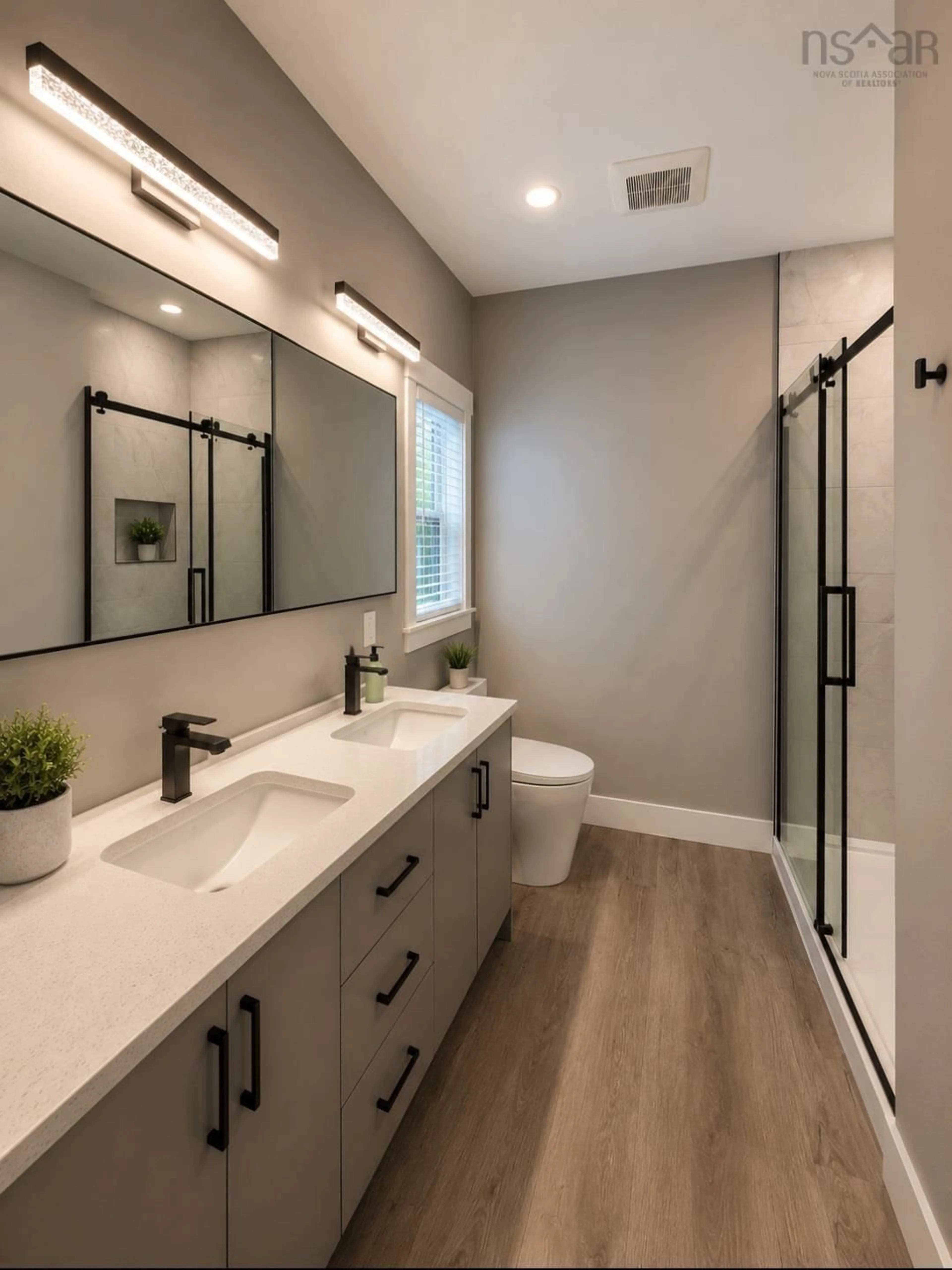 Contemporary bathroom, ceramic/tile floor for 117 Canyon Point Rd, Vaughan Nova Scotia B0N 2T0