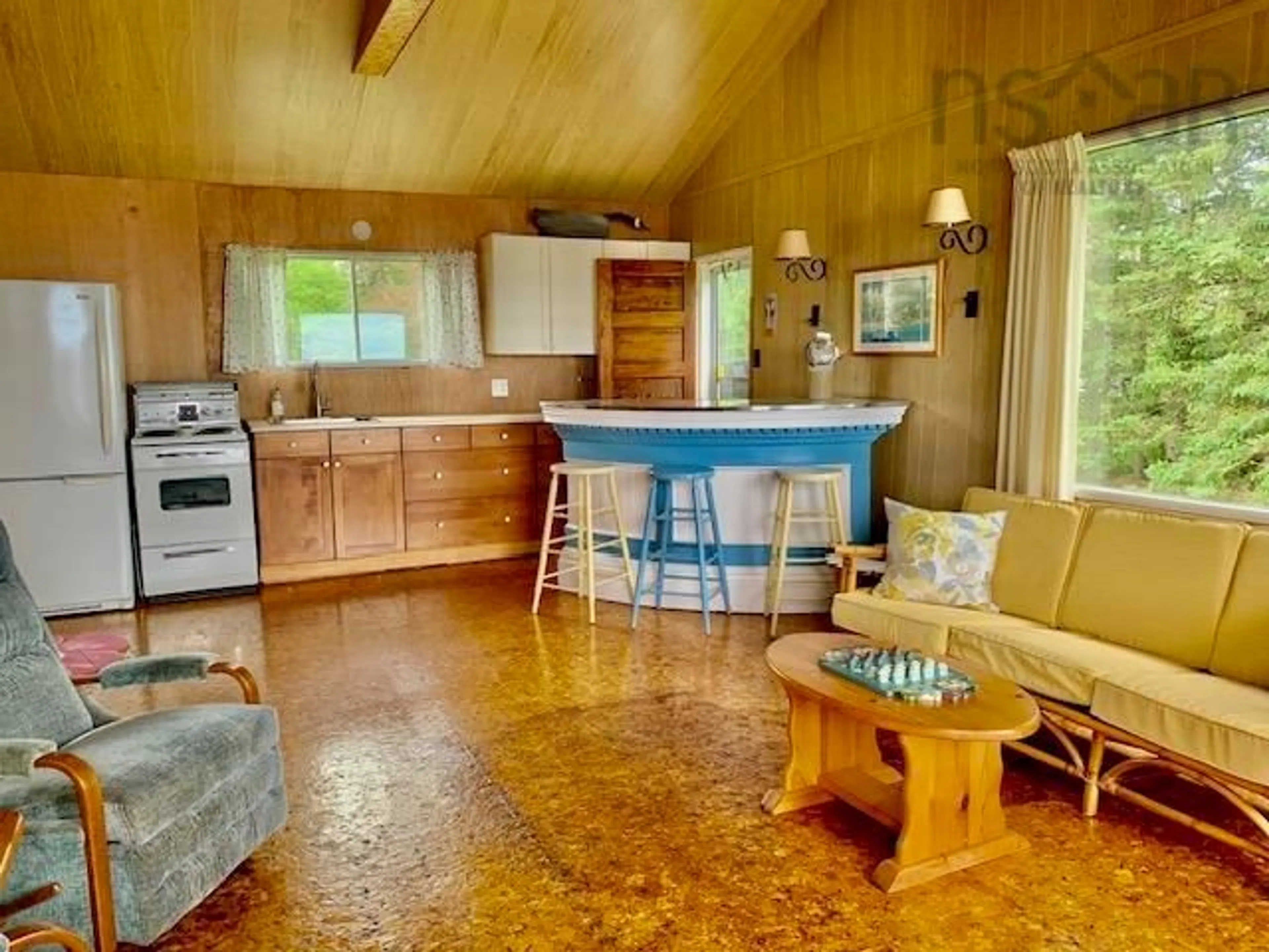 Open concept kitchen, unknown for 99 Purdy Beach Lane, Pugwash Nova Scotia B0K 1L0