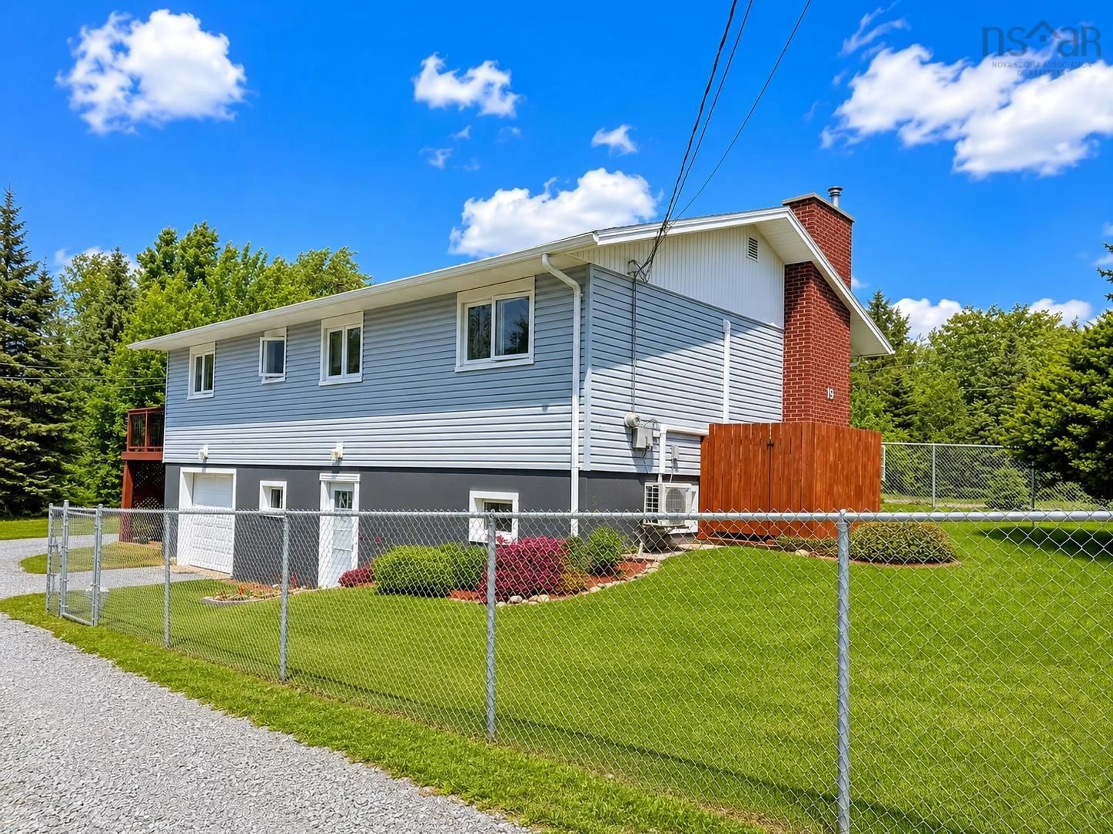 Home with vinyl exterior material, street for 19 Lake Dr, Mount Uniacke Nova Scotia B0N 1Z0