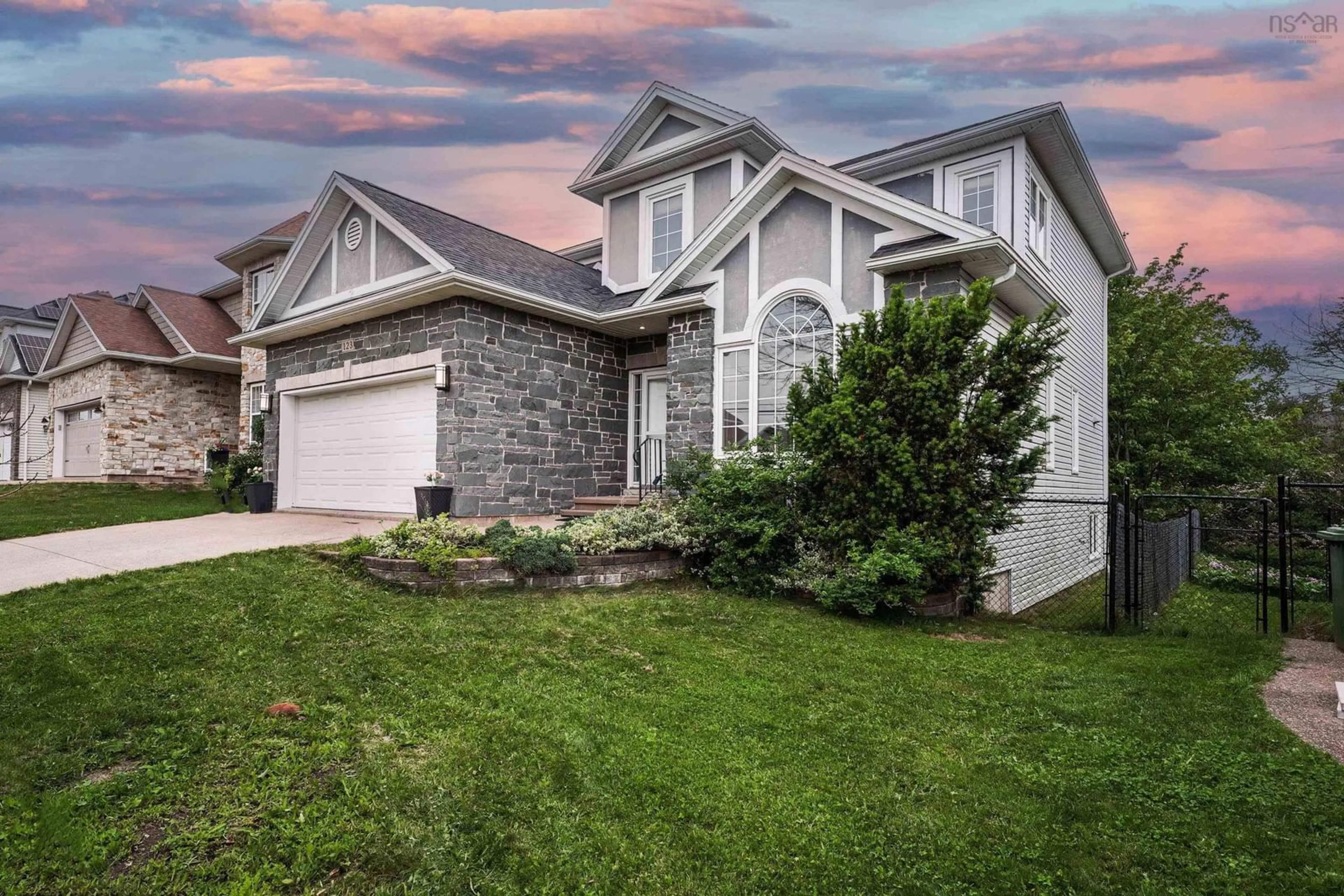 Home with vinyl exterior material, street for 123 Walter Havill Dr, Halifax Nova Scotia B3N 3L8