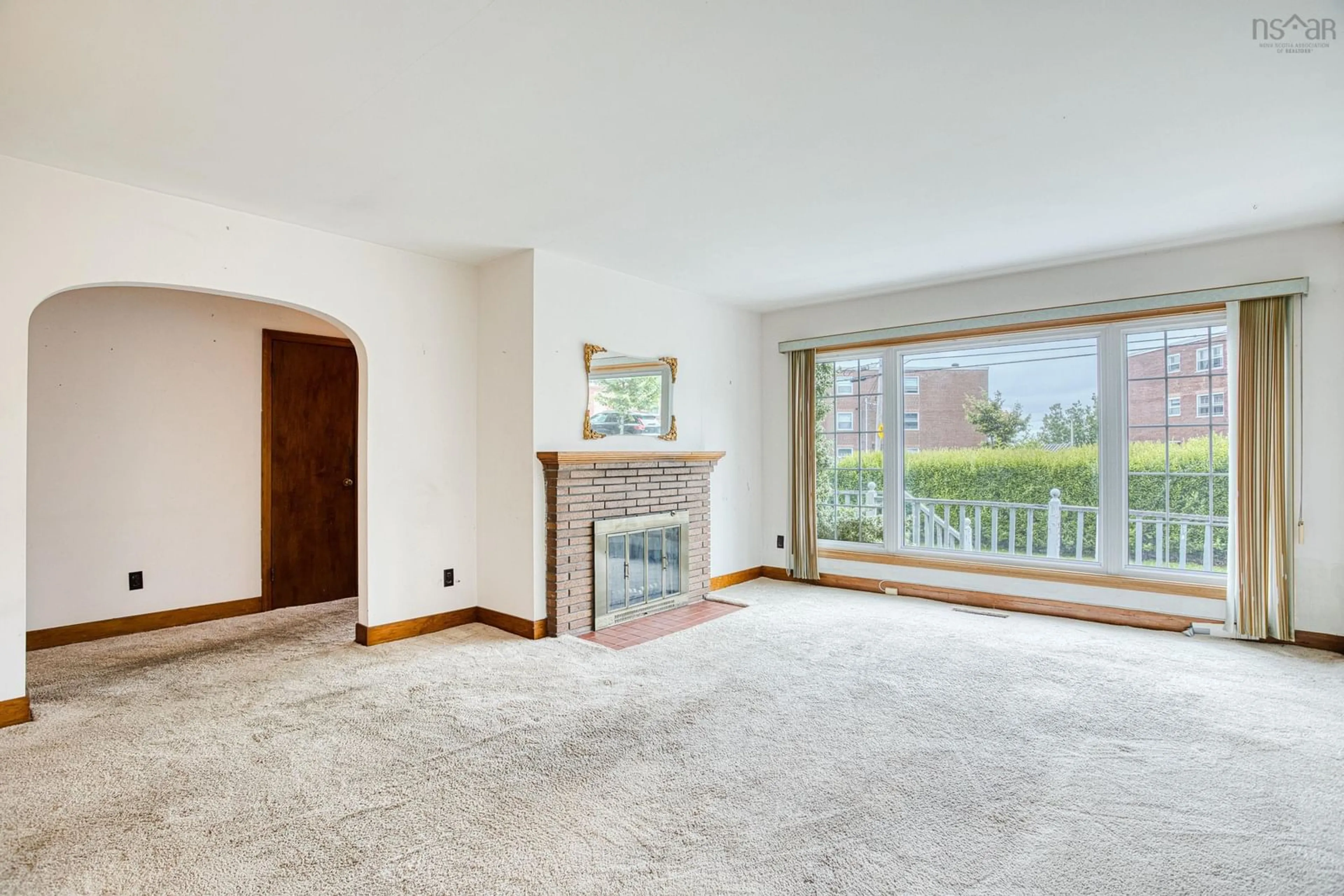 Living room with furniture, carpet floor for 128 Joffre St, Dartmouth Nova Scotia B2Y 3E1