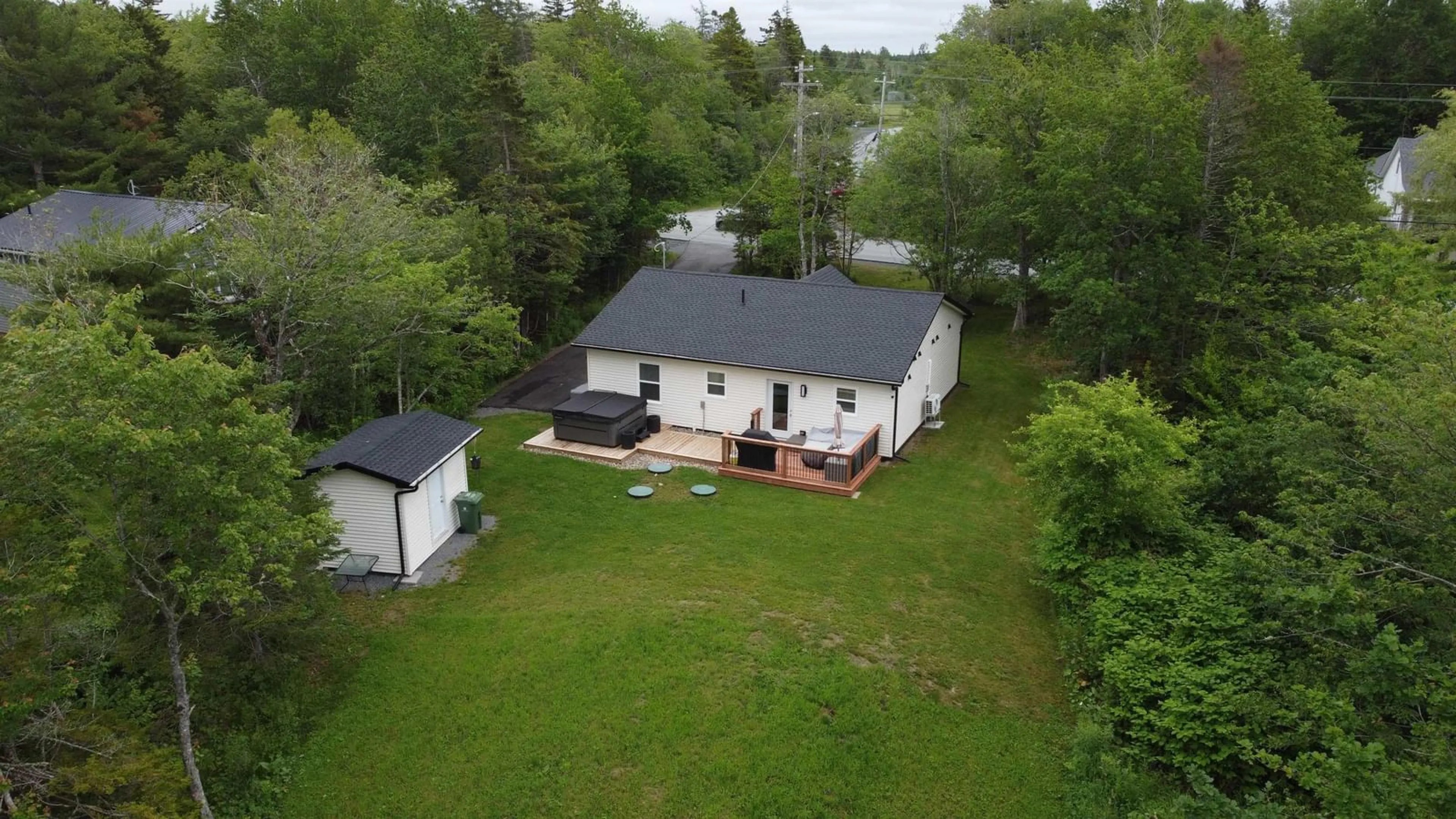 A pic from outside/outdoor area/front of a property/back of a property/a pic from drone, water/lake/river/ocean view for 18 Old Mines Rd, Mount Uniacke Nova Scotia B0N 1Z0