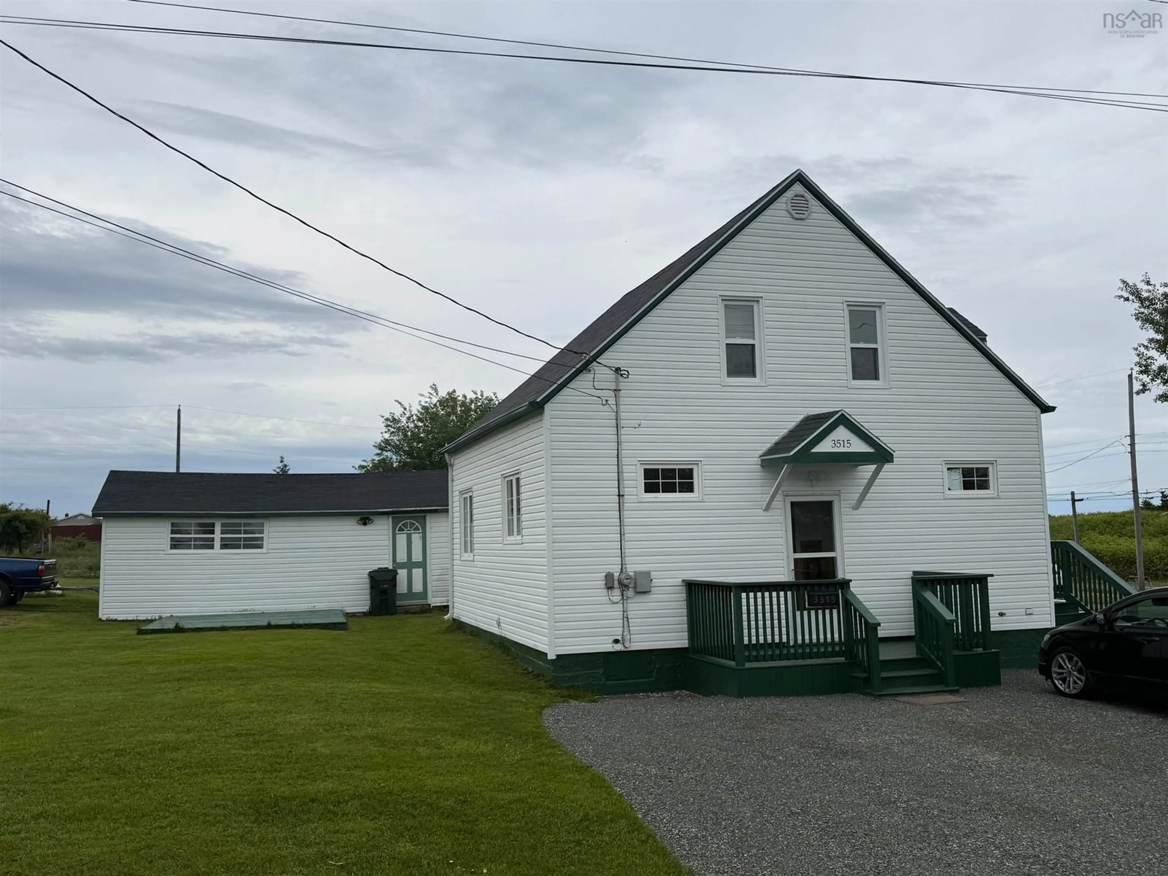 A pic from outside/outdoor area/front of a property/back of a property/a pic from drone, building for 3515 Bay Ave, New Waterford Nova Scotia B1H 2P2