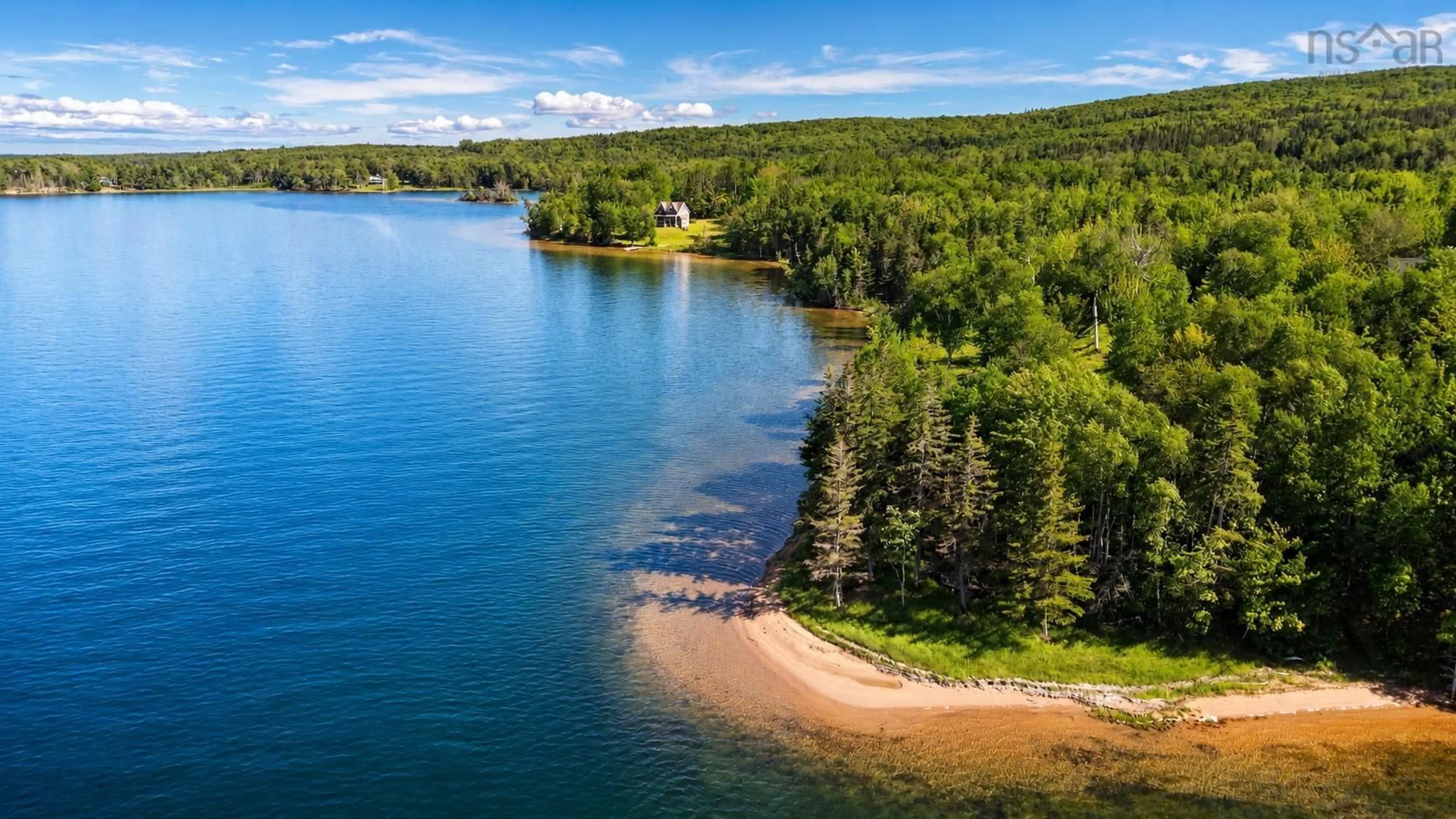 A pic from outside/outdoor area/front of a property/back of a property/a pic from drone, water/lake/river/ocean view for 7548 Marble Mountain Rd, Malagawatch Nova Scotia B0E 2K0