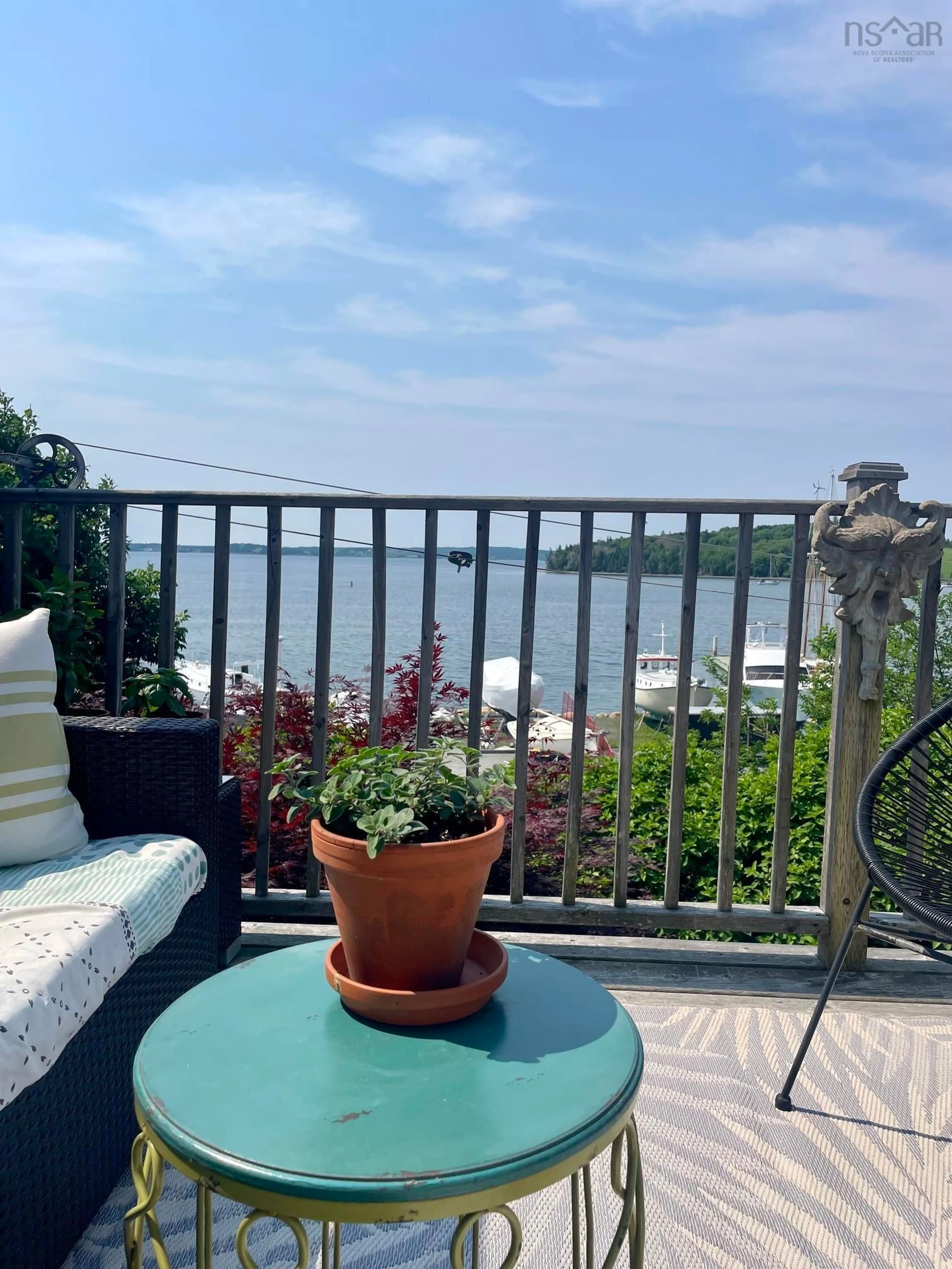 Balcony in the apartment, water/lake/river/ocean view for 268 Montague St, Lunenburg Nova Scotia B0J 2C0