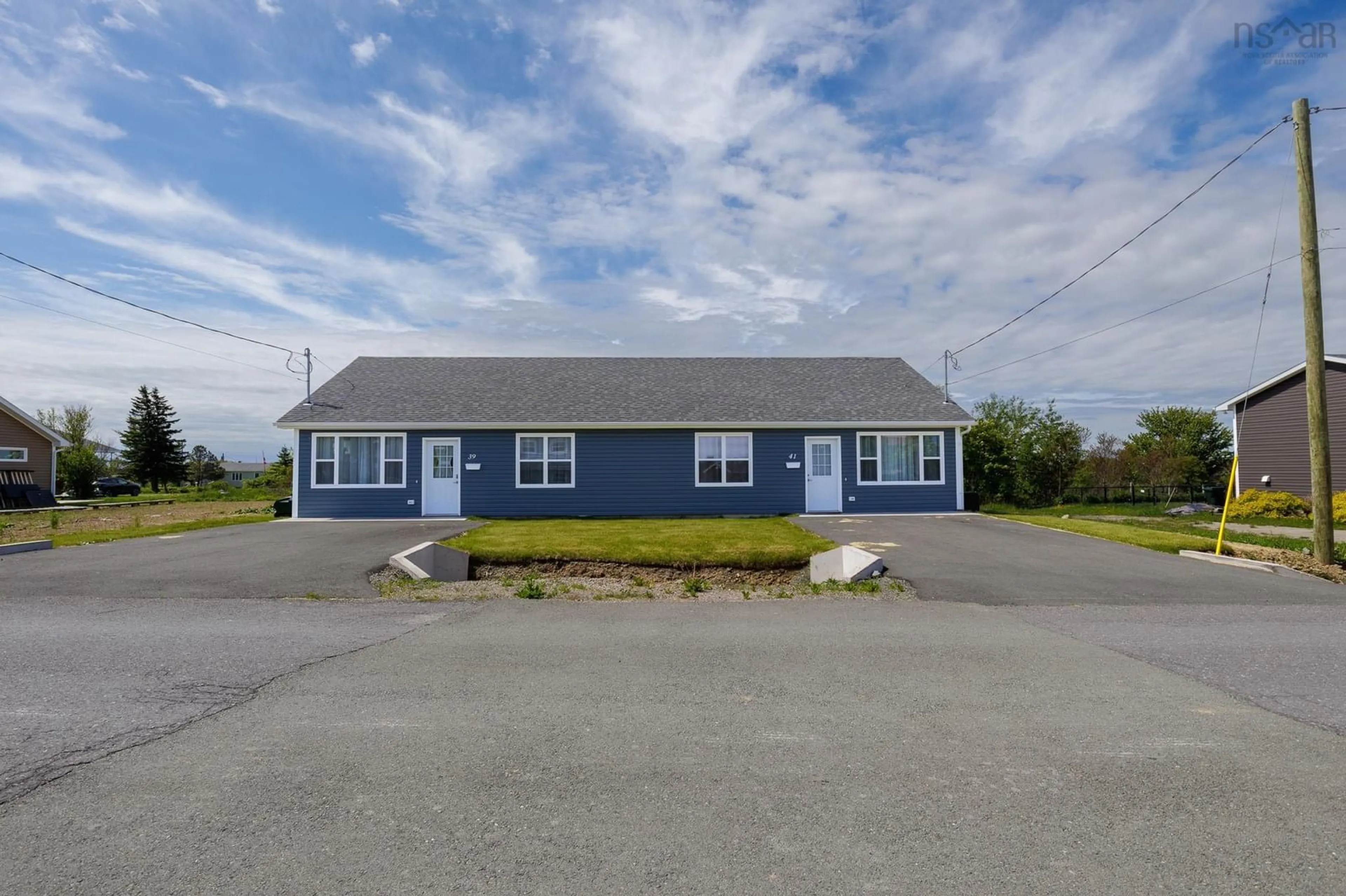 A pic from outside/outdoor area/front of a property/back of a property/a pic from drone, building for 39/41 Maple St, Scotchtown Nova Scotia B1H 3M4