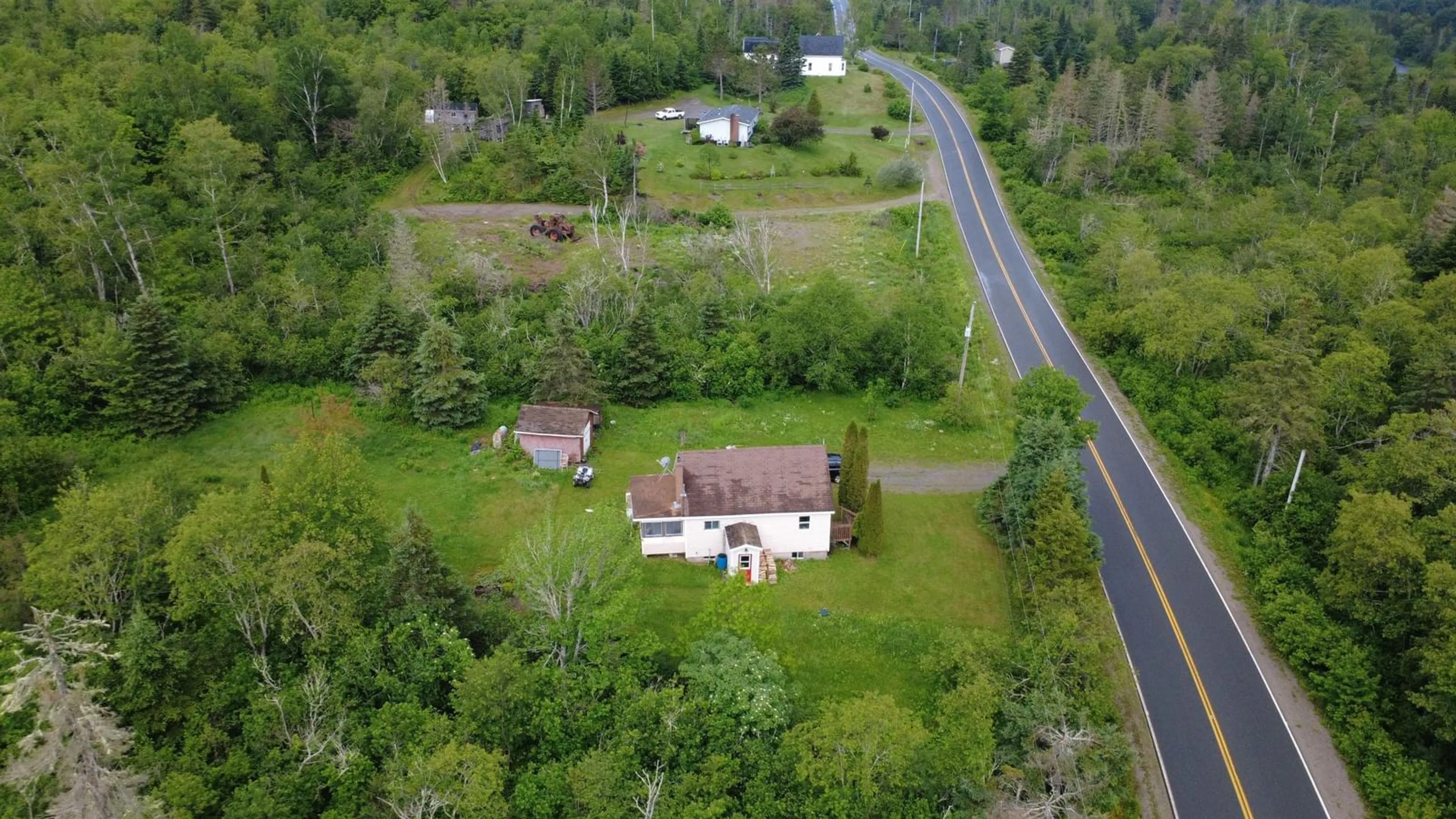 A pic from outside/outdoor area/front of a property/back of a property/a pic from drone, street for 1979 East River West Side Rd, Sunnybrae Nova Scotia B0K 1B0